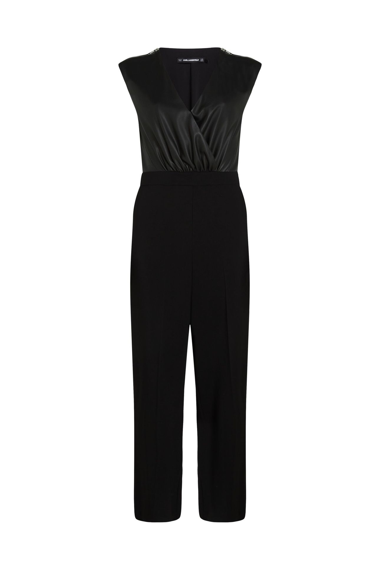 FAUX LEATHER ZIP JUMPSUIT BLACK 1
