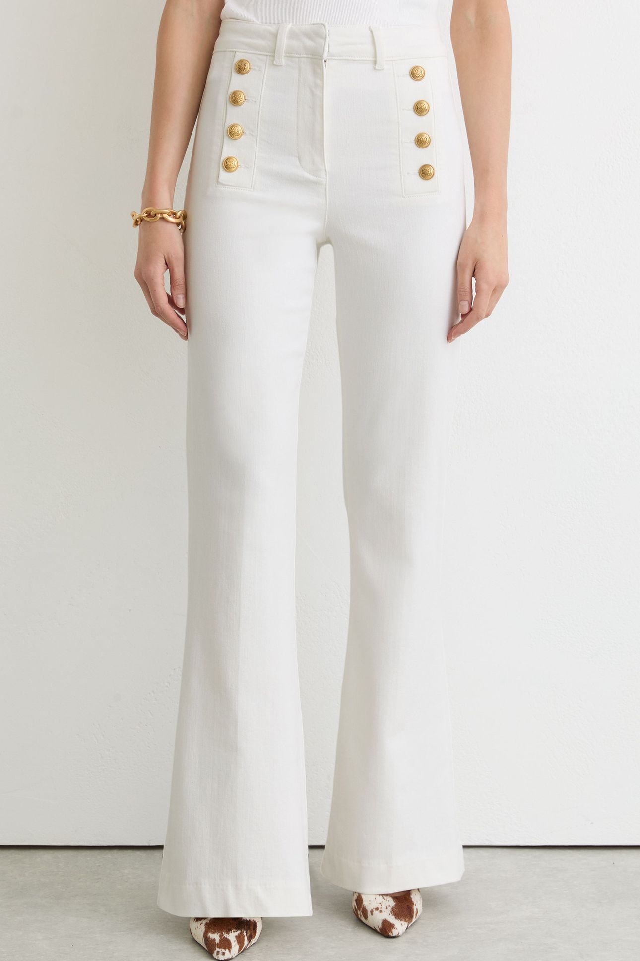 FLARE JEAN WHITE 1