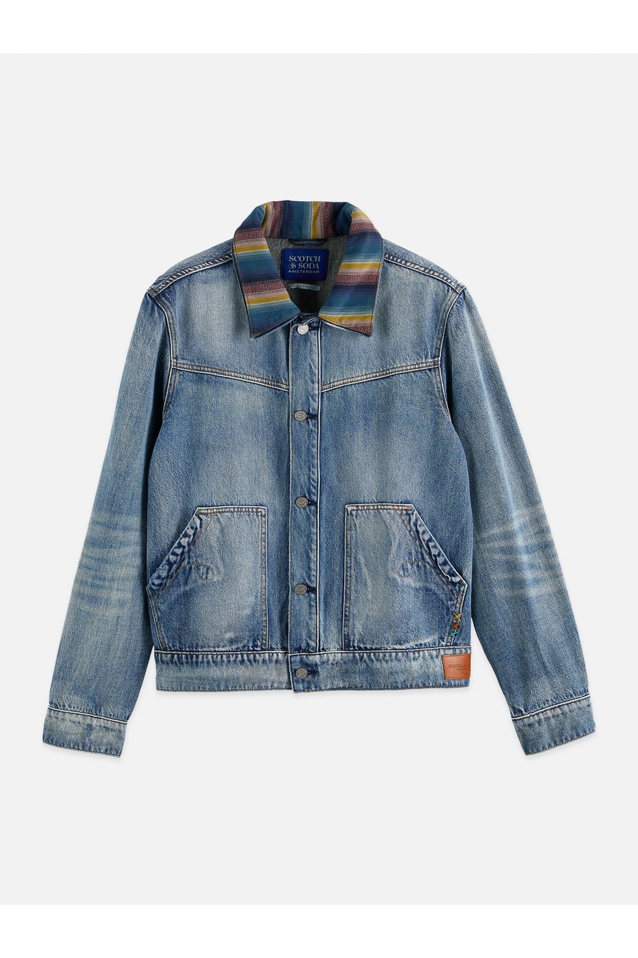 WASHED DENIM RANCH JACKET NAVY 1