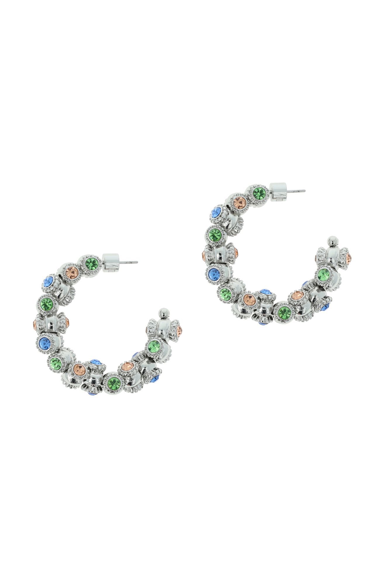 OTAZU VINTAGE BARREL HOOPS MULTICOLOR - RHODIUM 3