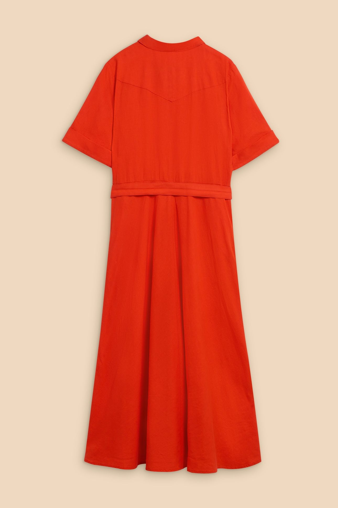 BETH LINEN BLEND SHIRT DRESS BRT ORANGE 5