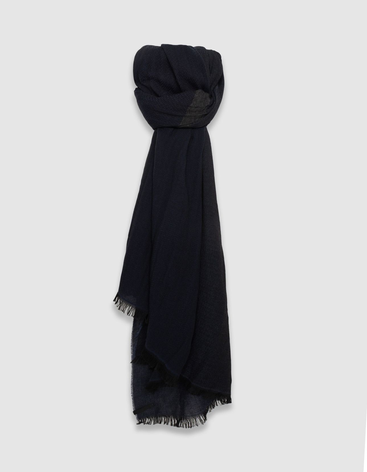 NAVY SEMI-PLAIN HERRINGBONE SCARF 1