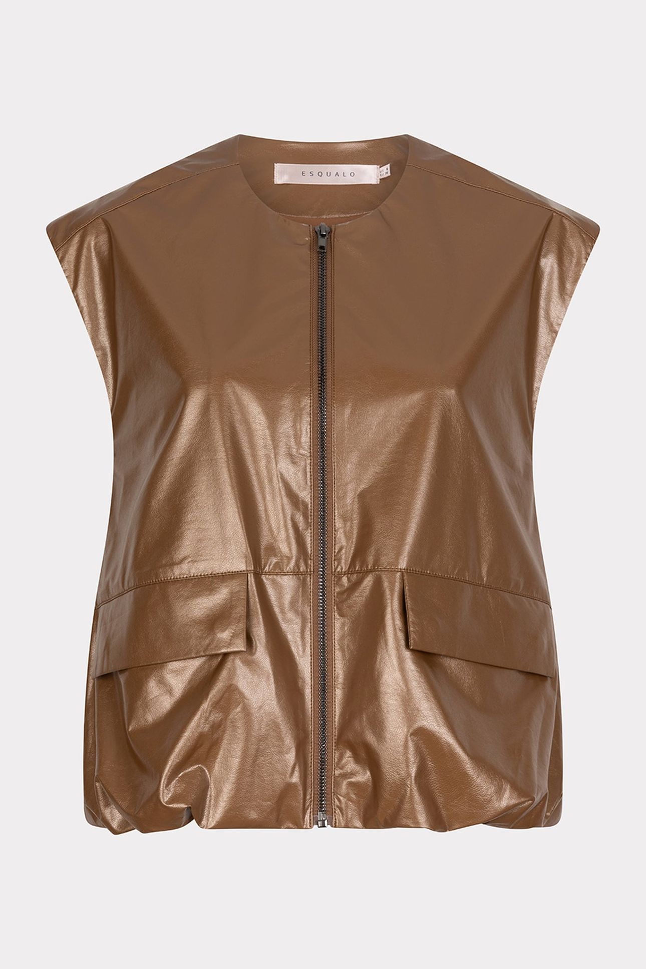 BODYWARMER METALLIC PU BRONZE METALLIC 4