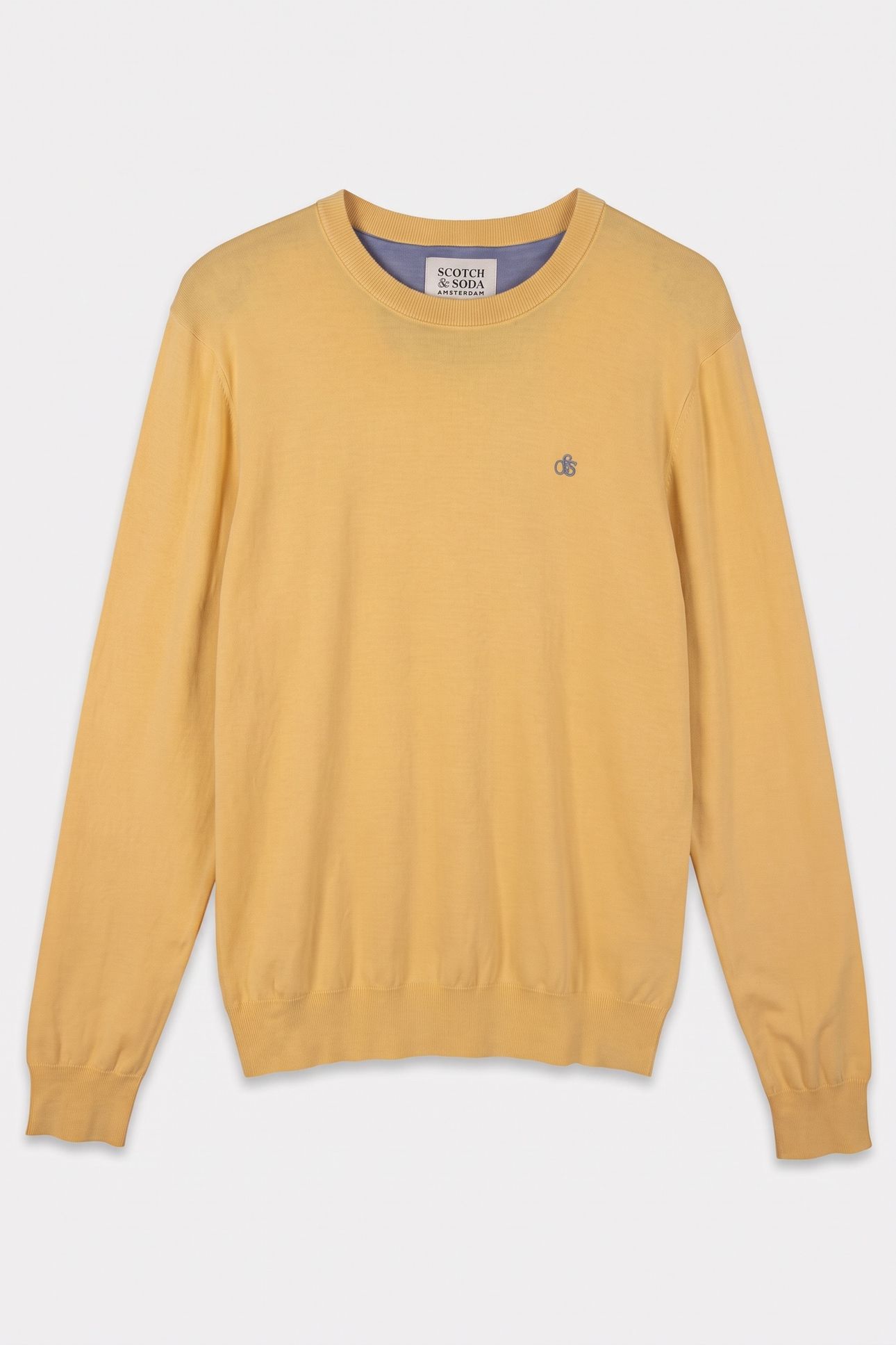 SEASONAL CORE ECOVERO REGULARFIT PULLOVER MED YELLOW 3