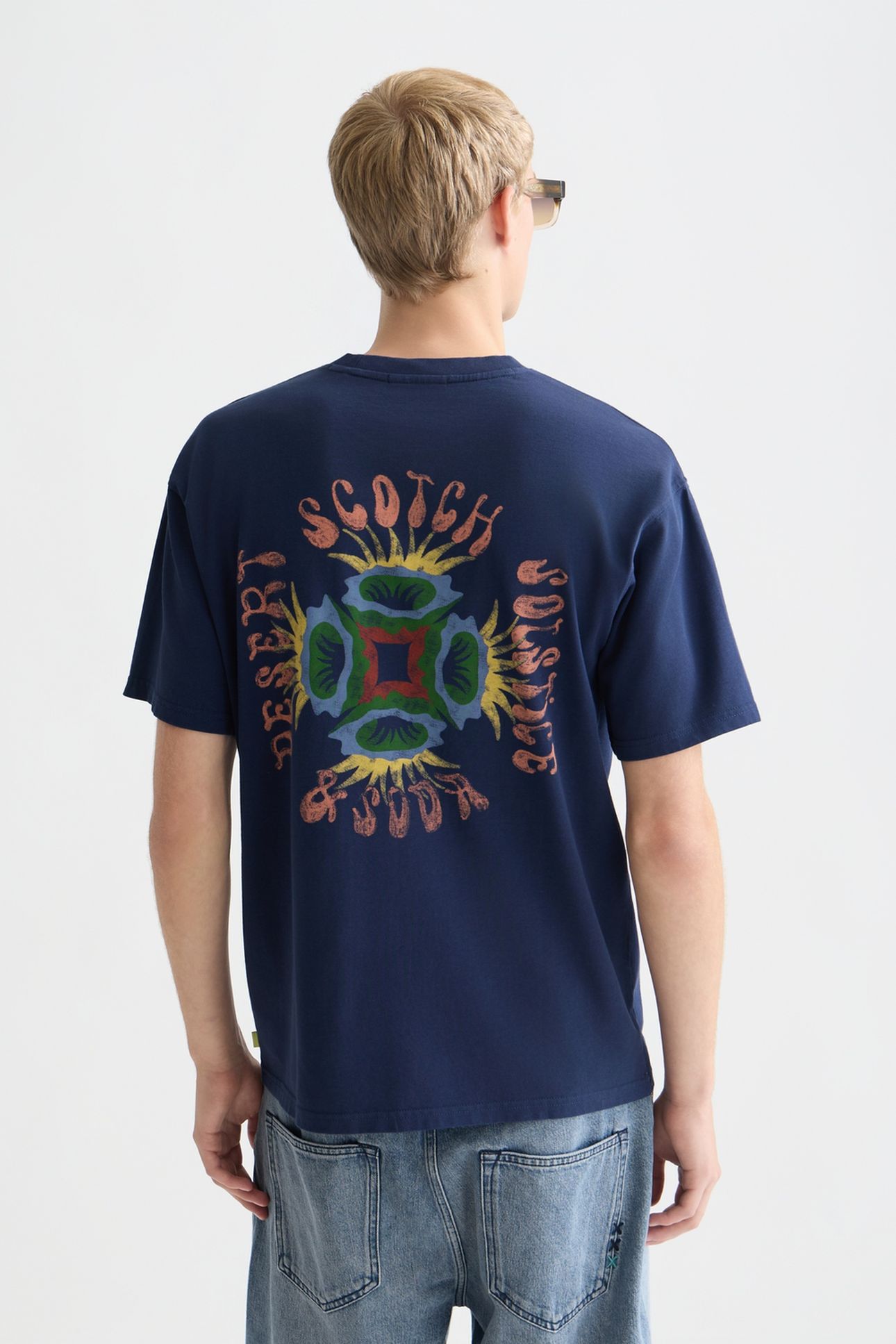 FRONT AND BACK ARTWORK RELAXEDFIT TSHIRT NAVY 2