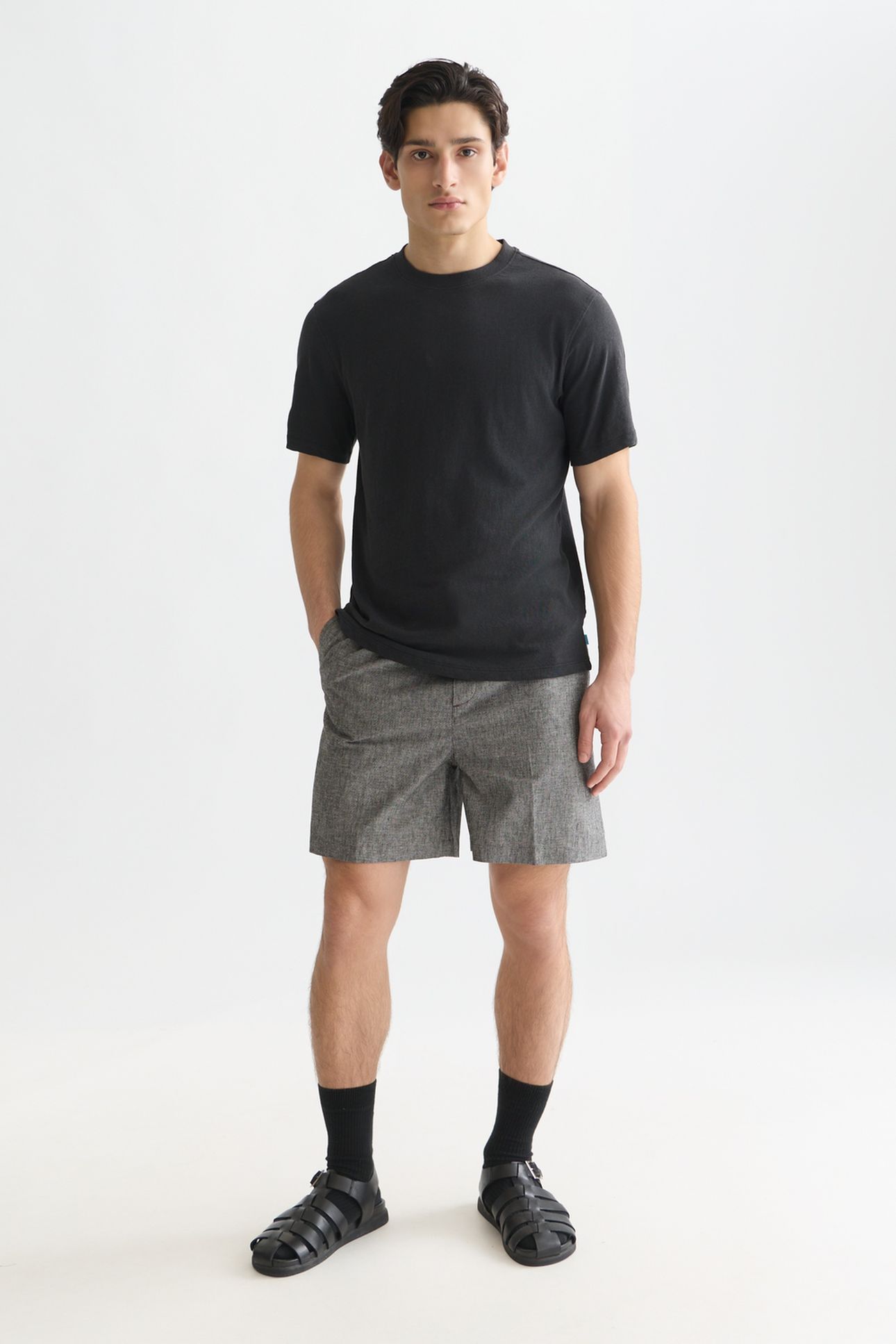TAILORED LINENBLEND SHORTLENGTH BERMUDA SHORTS BLACK 3