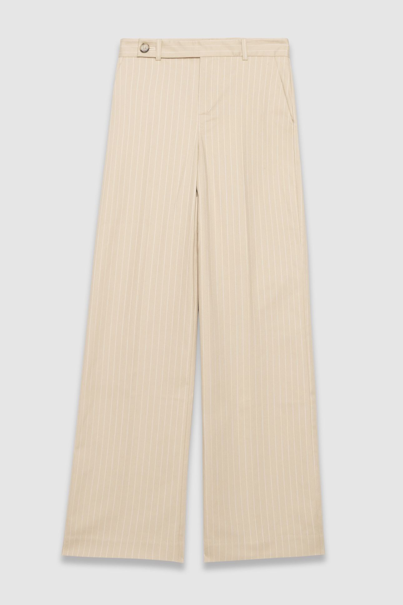 BEIGE PINSTRIPE SUIT TROUSERS 4