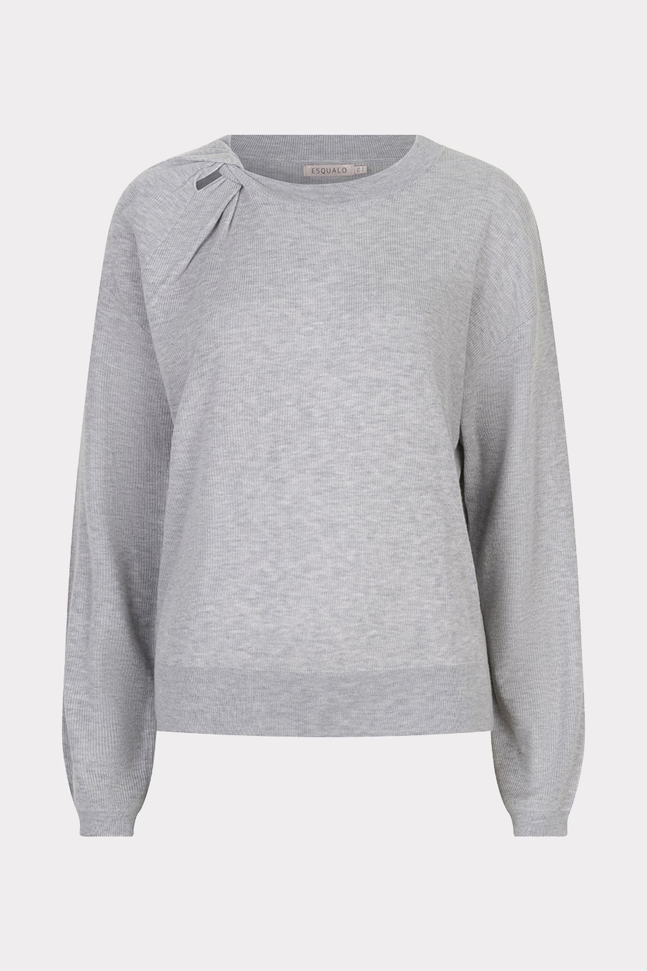 SWEATER L/SLVE TWIST LIGHT GREY MELANGE 4