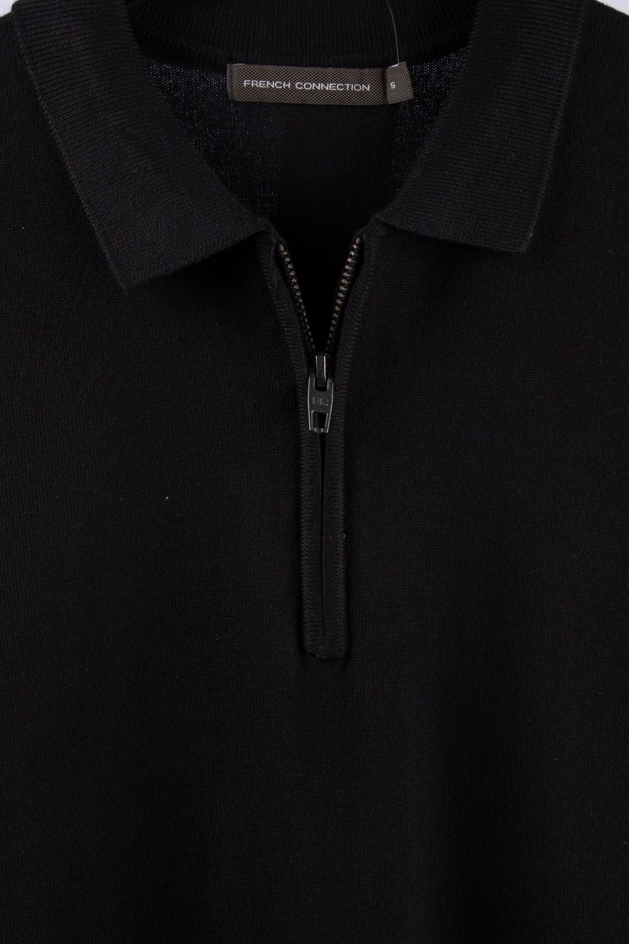 POLO ZIP S/S LUX BLACK 4