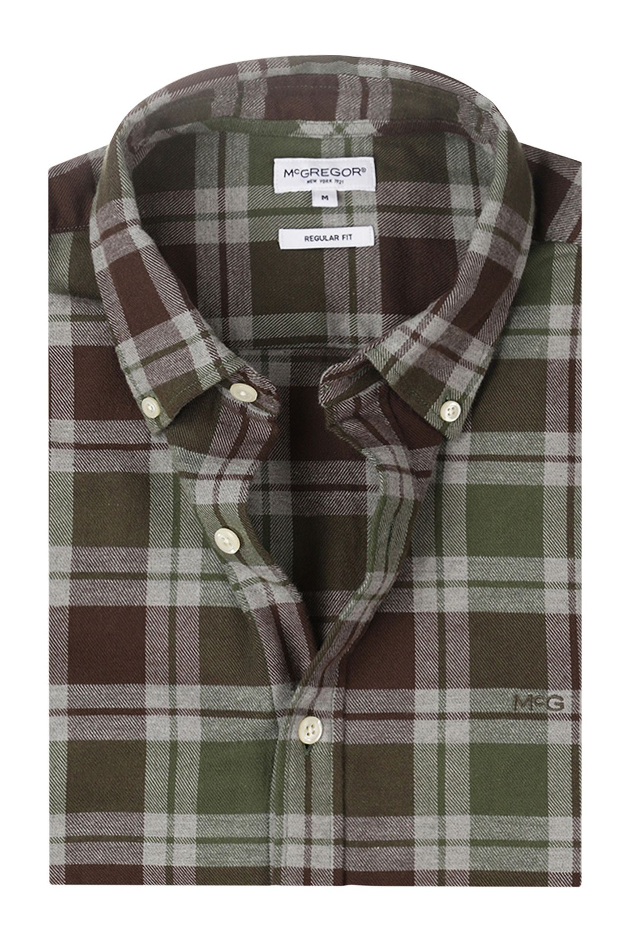 FLANNEL CHECK SHIRT #5 DARK OLIVE 6
