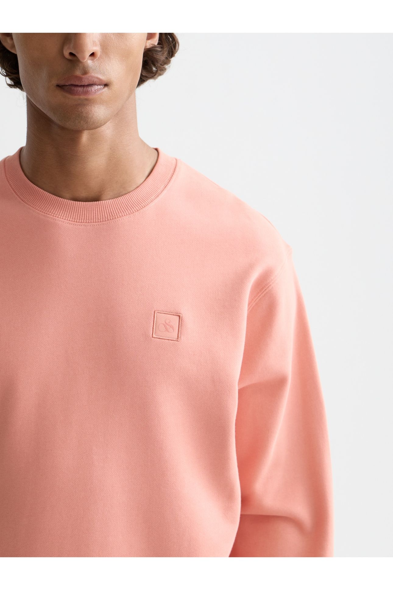 SEASONAL CORE LOGO BADGE REGULAR-FIT SWEATSHIRT BRIGHT RED 6