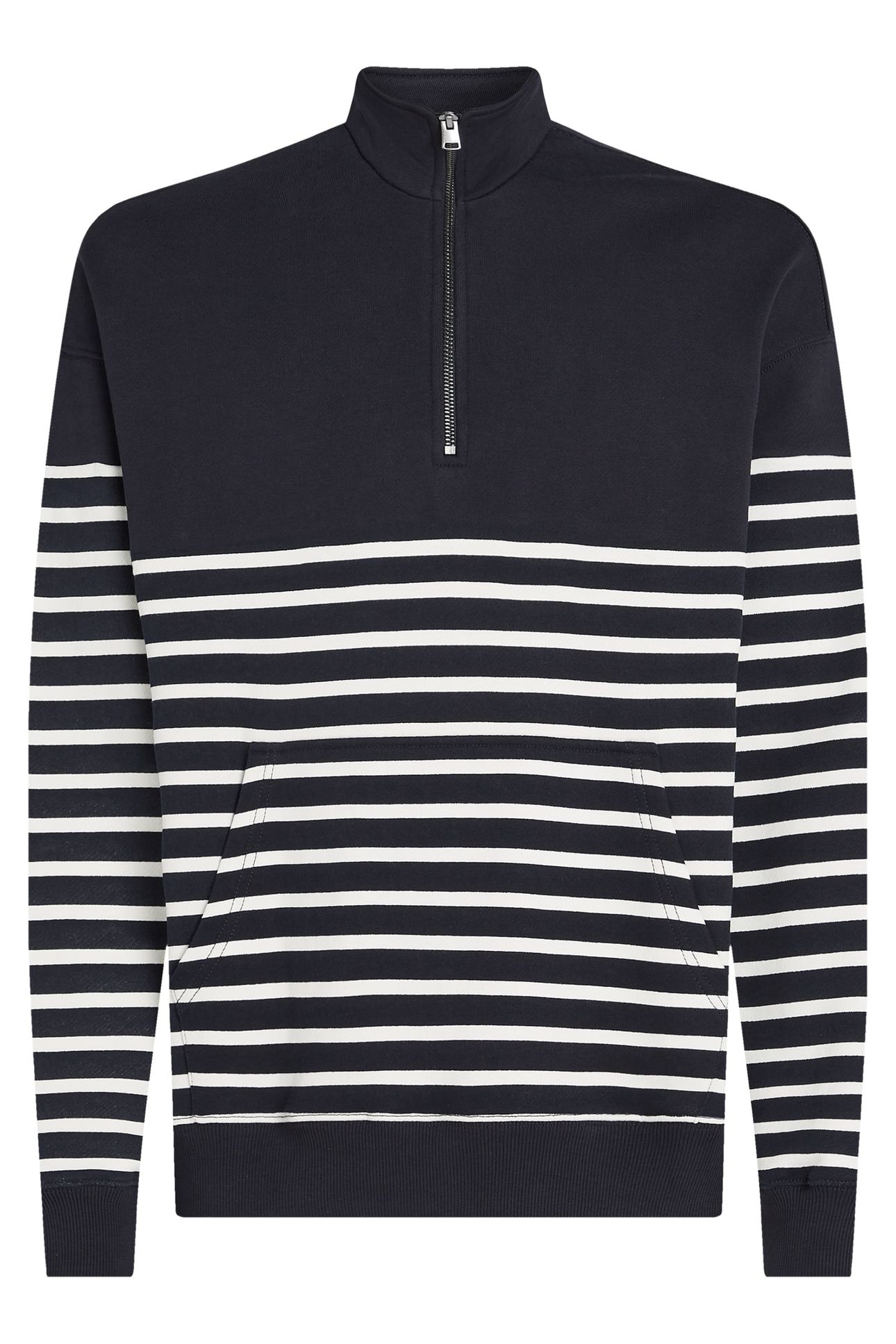 PLACED STRIPE 1/4 ZIP DESERT SKY/IVORY PETAL 4