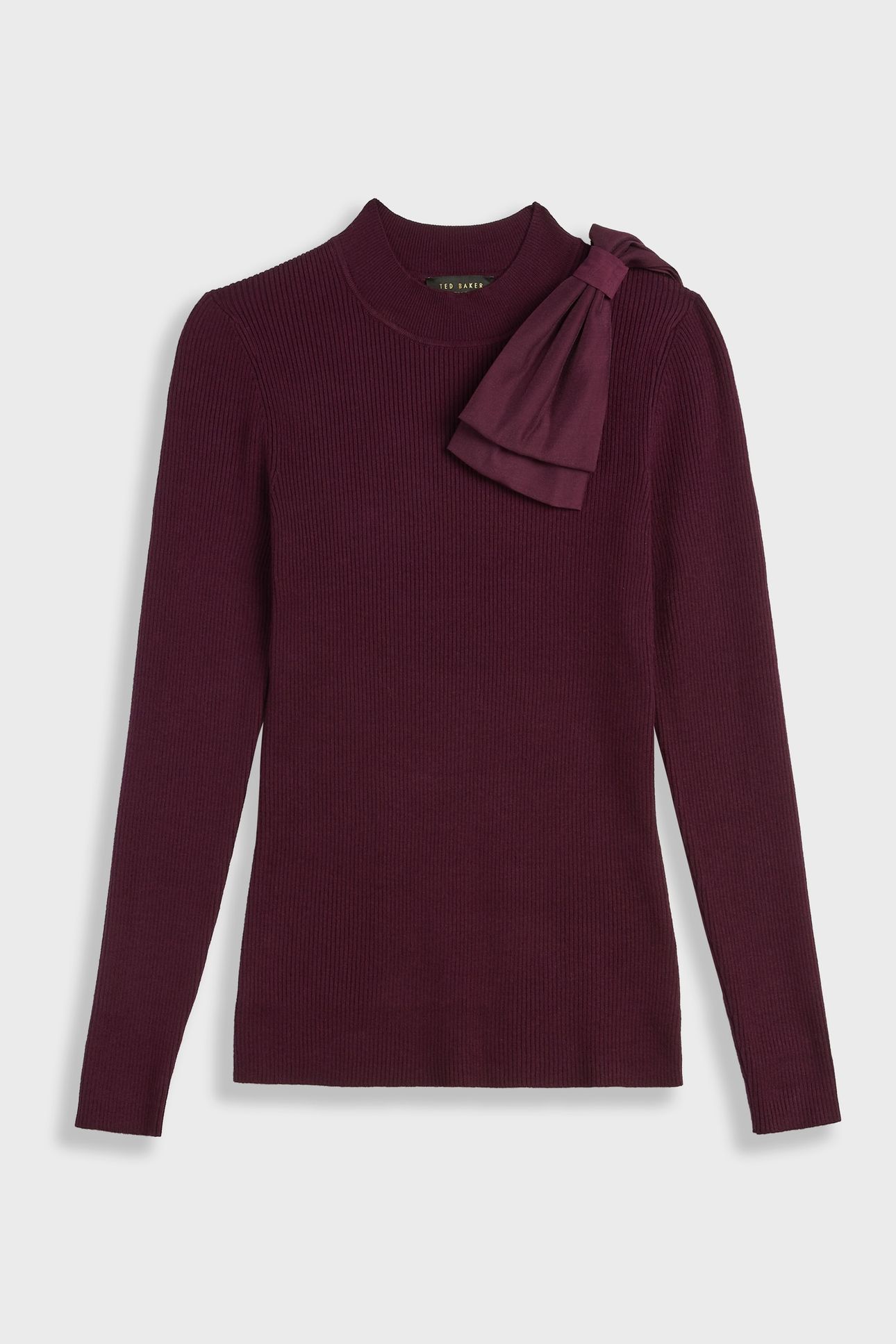 AMBHER EXTRAVAGANT BOW JUMPER OXBLOOD 4