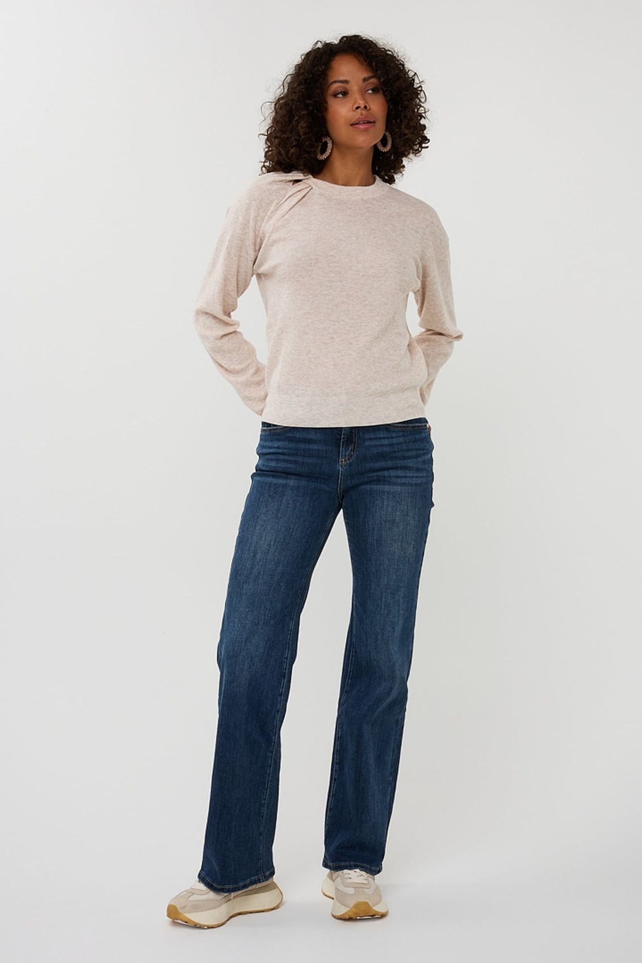 SWEATER L/SLVE TWIST NATURAL 1