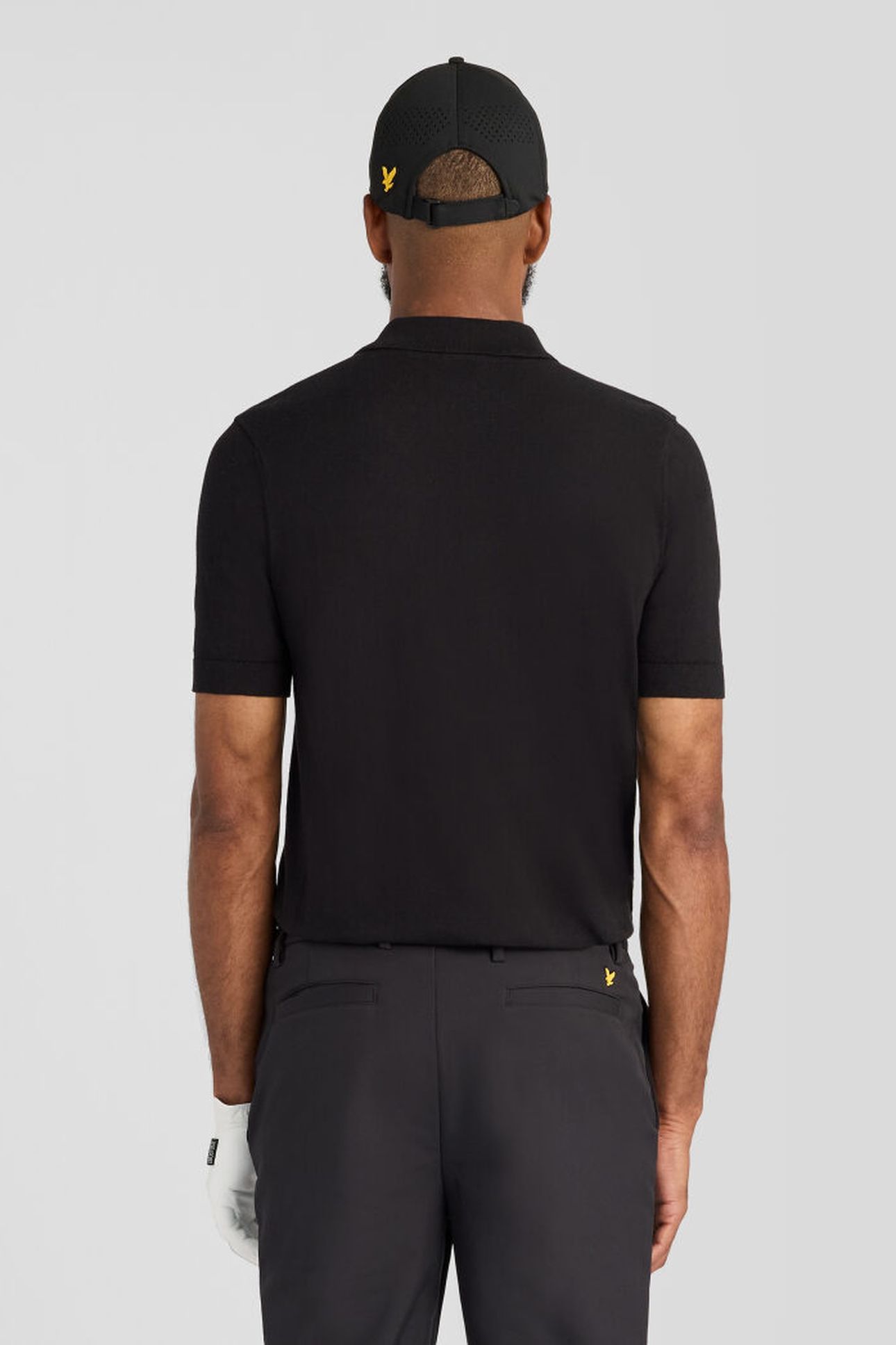 GOLF TIPPED KNITTED POLO JET BLACK 2