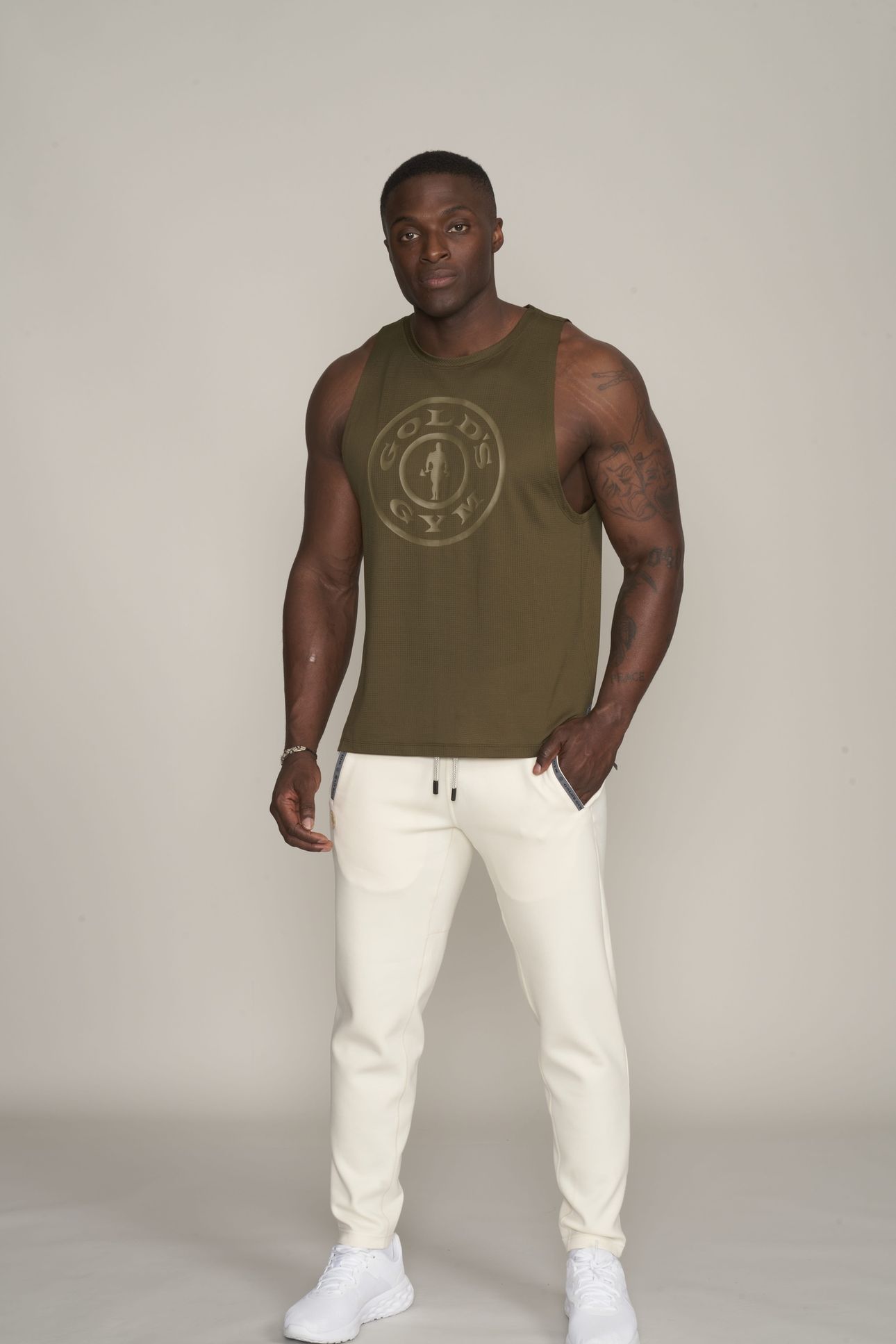 MENS TANKTOP - PIERCE OLIVE 2