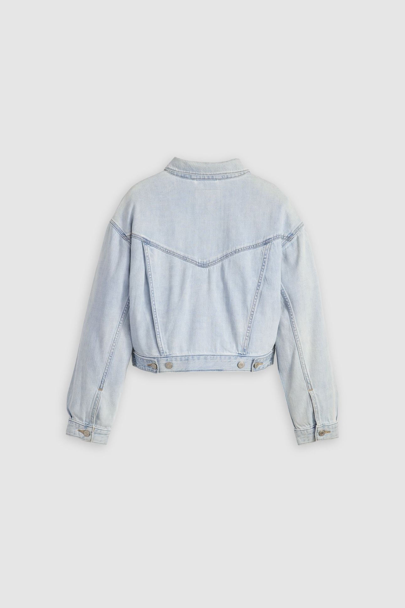 SHRUNKEN '90S LINEN+ DENIM TRUCKER JACKET 4