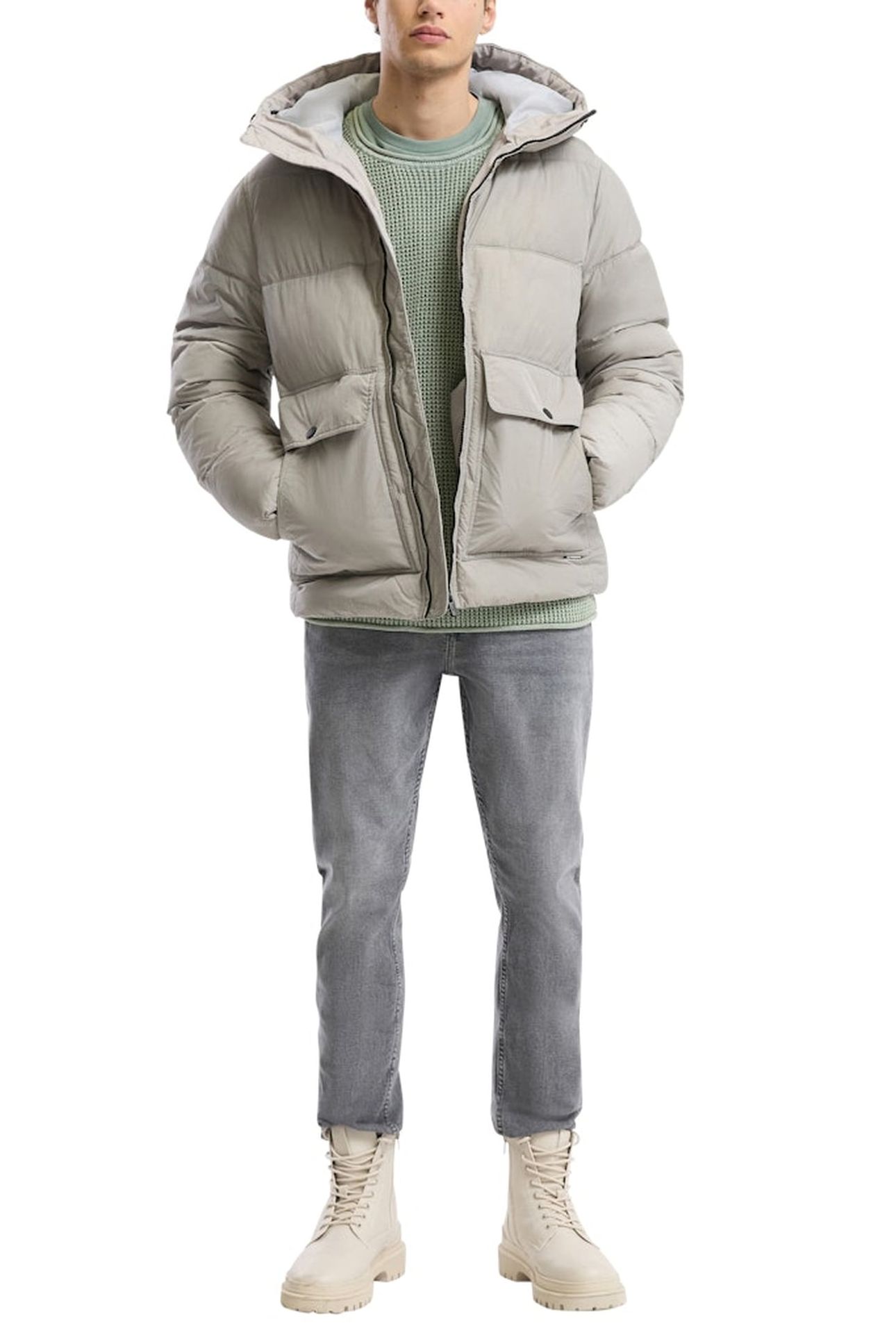 S.OLIVER-QS JACKETS OUTDOOR GREY/BLACK 3