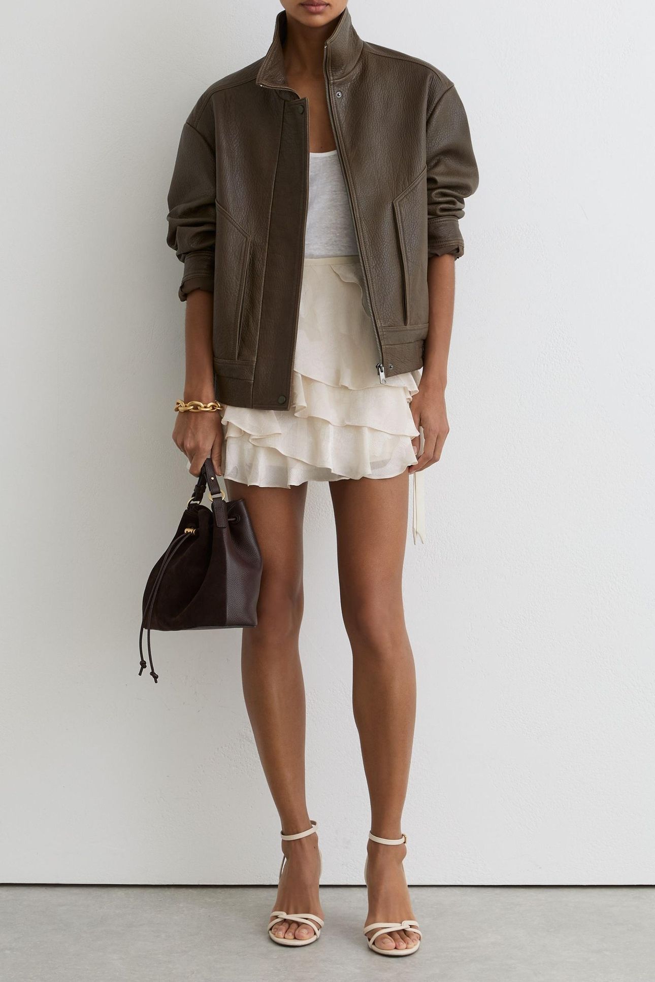RUFFLE MINI SKORT CREAM 1