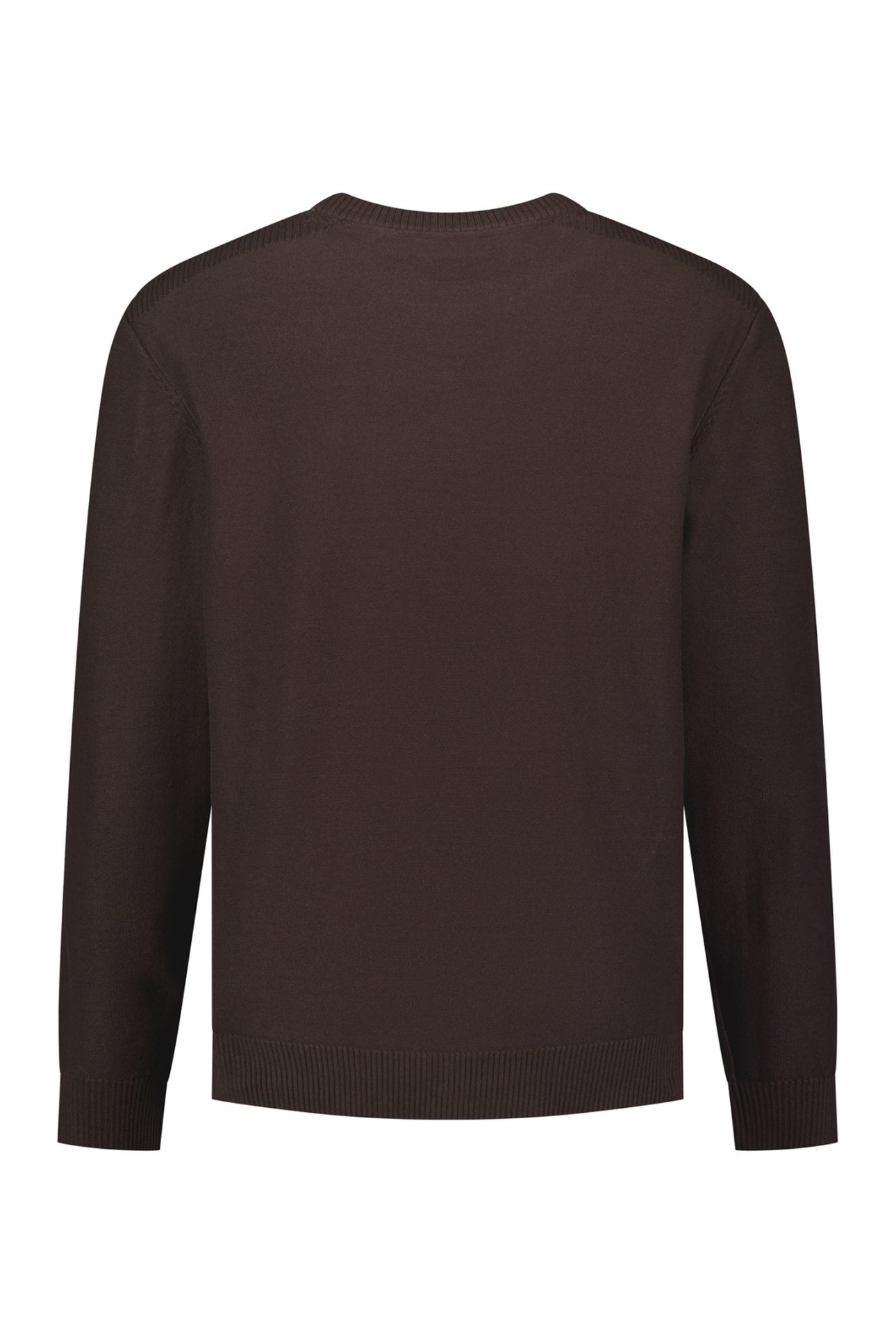 PULLOVER CREWNECK SHOULDER DETAIL DARK BROWN 5