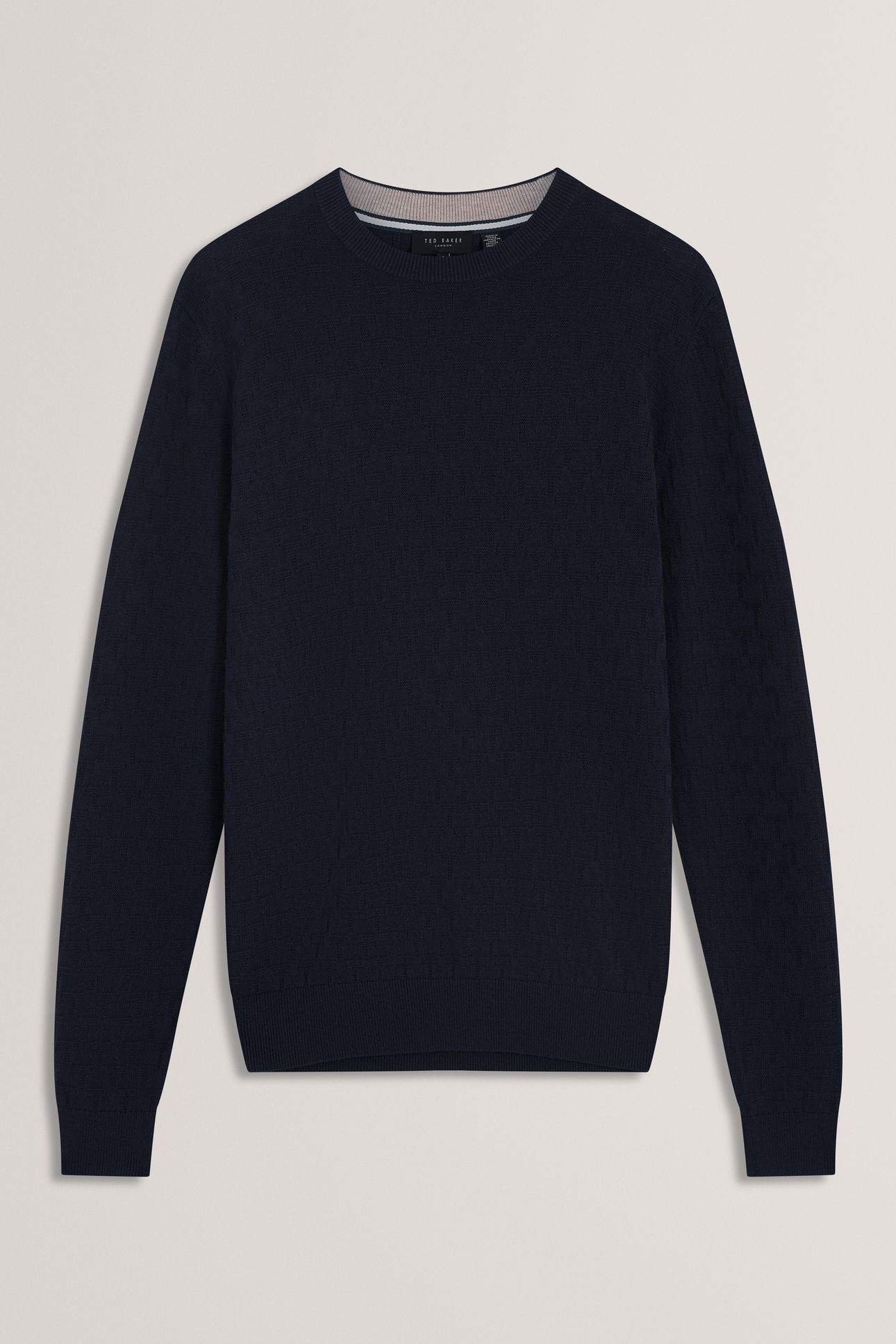T STITCH CREW NECK NAVY 3