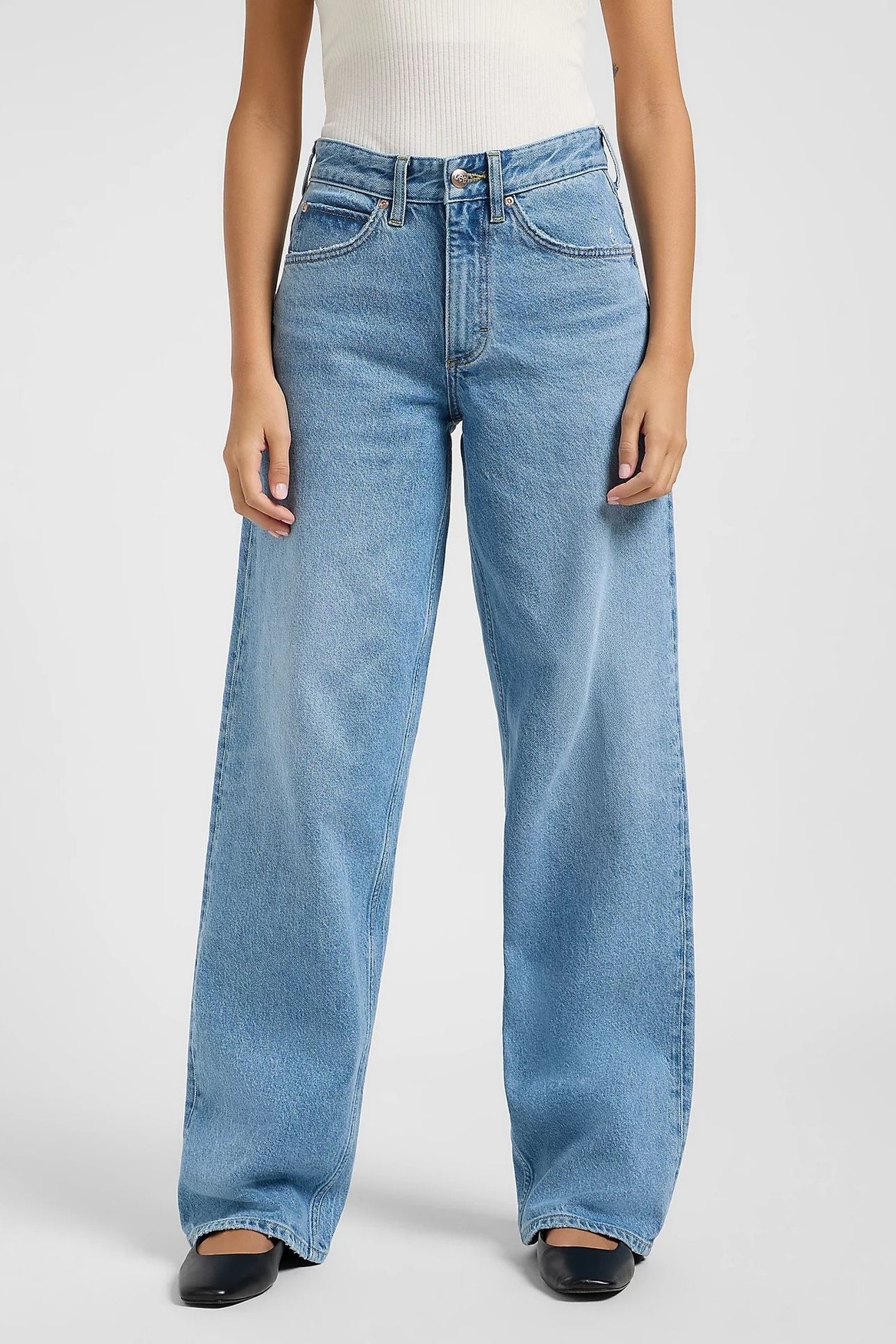 RIDER LOOSE BLUE KOI LOOSE STRAIGHT JEANS DENIM BLUE 1