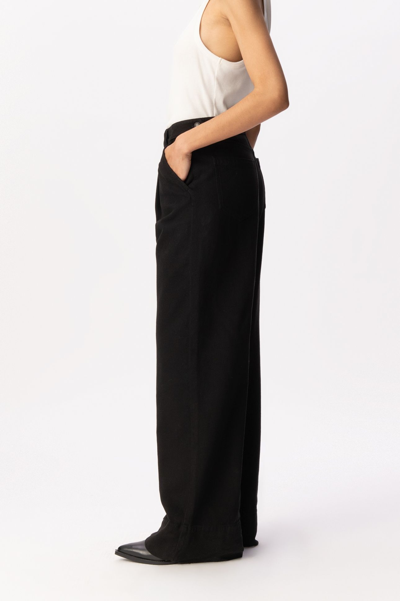 BLACK PÉNÉLOPE WIDE-LEG JEANS 5