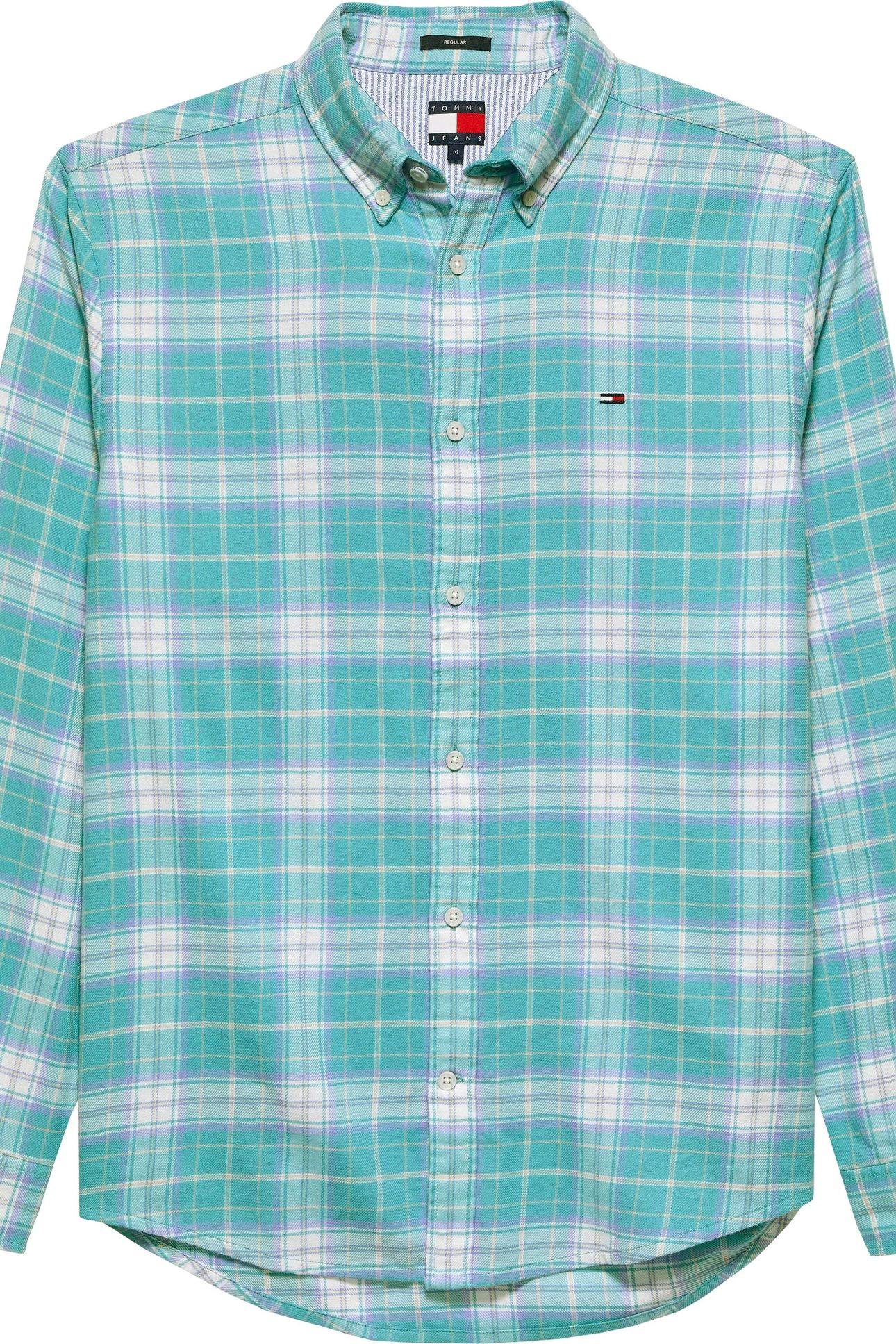 TJM REG FLANNEL CHECKED SHIRT ANTIQUE TEAL/BIG CHECK 4