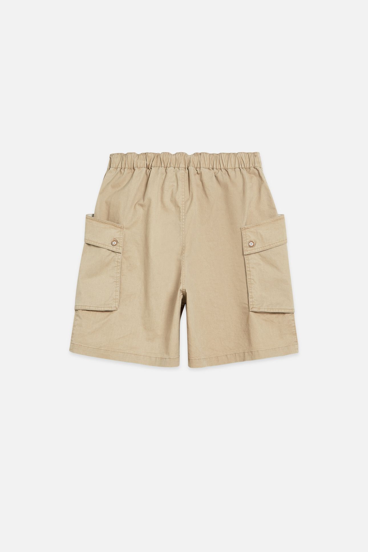 WASHED COTTONBLEND CARGO LOOSEFIT BERMUDA SHORTS MEDIUM BEIG 2