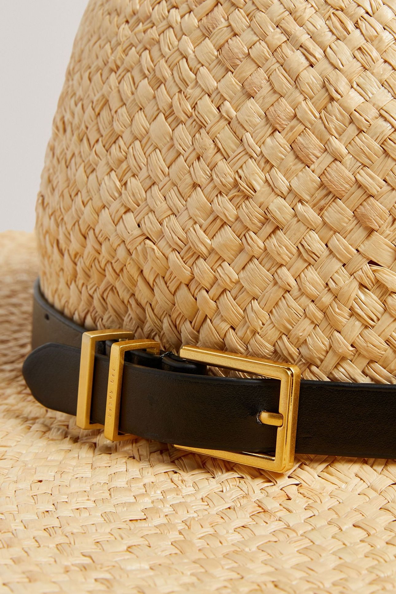 HARIETI BUCKLE DETAIL STRAW HAT NATURAL 2
