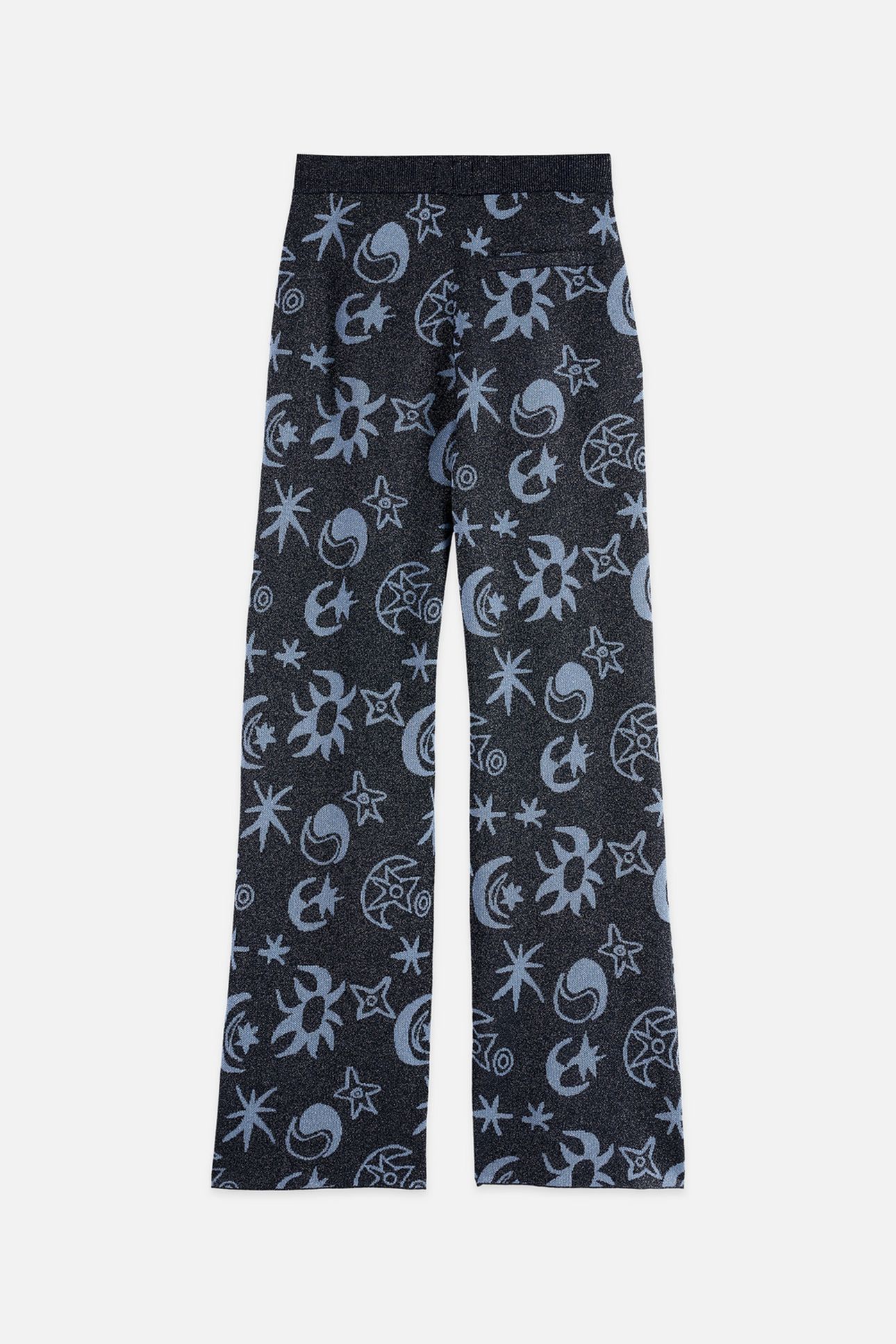 JACQUARD KNITTED TROUSERS COSMIC SKY SPACED CARBON 5