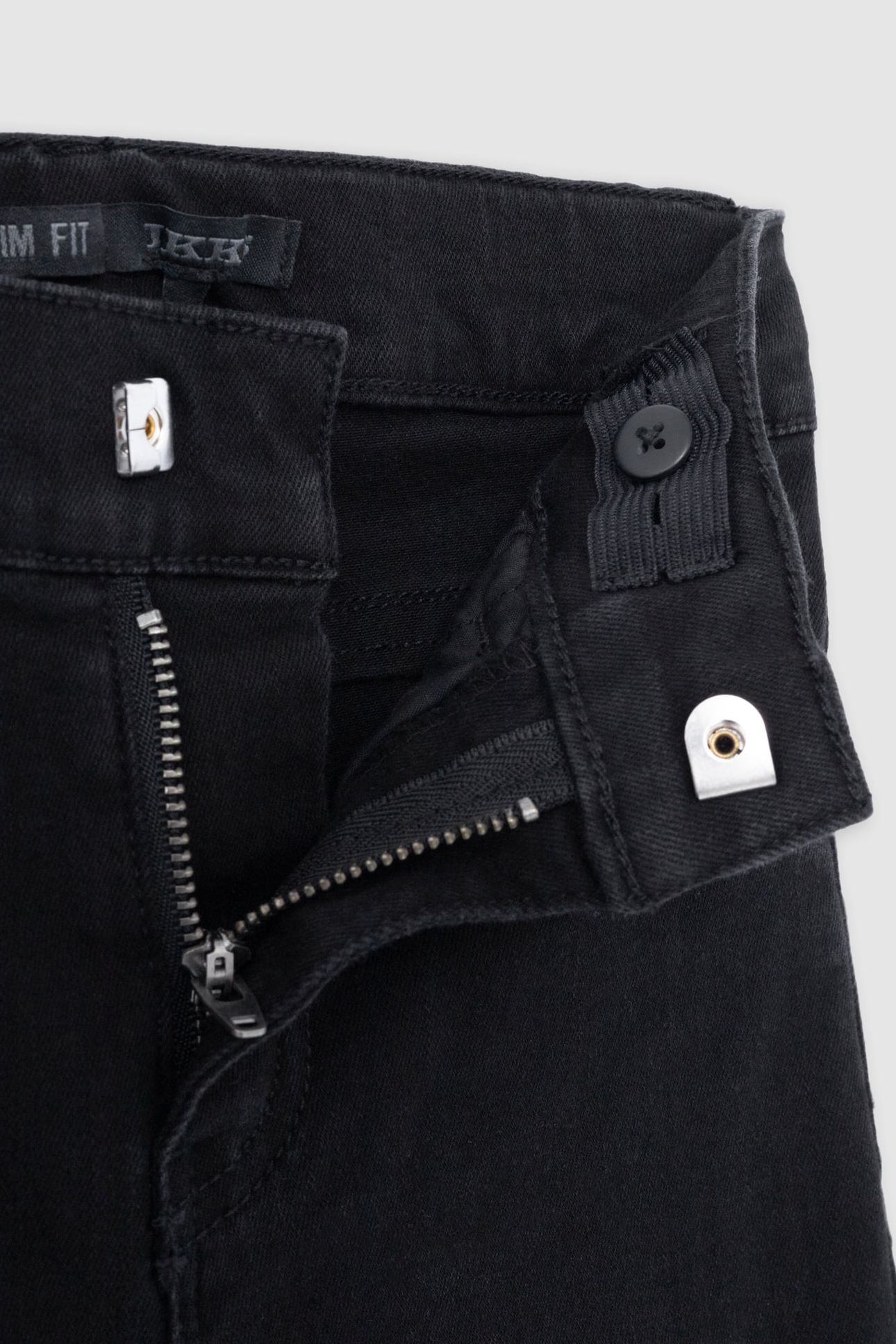 BOY'S BLACK SLIM JEANS WITH REMOVABLE BRAIDED WAISTBAND 5