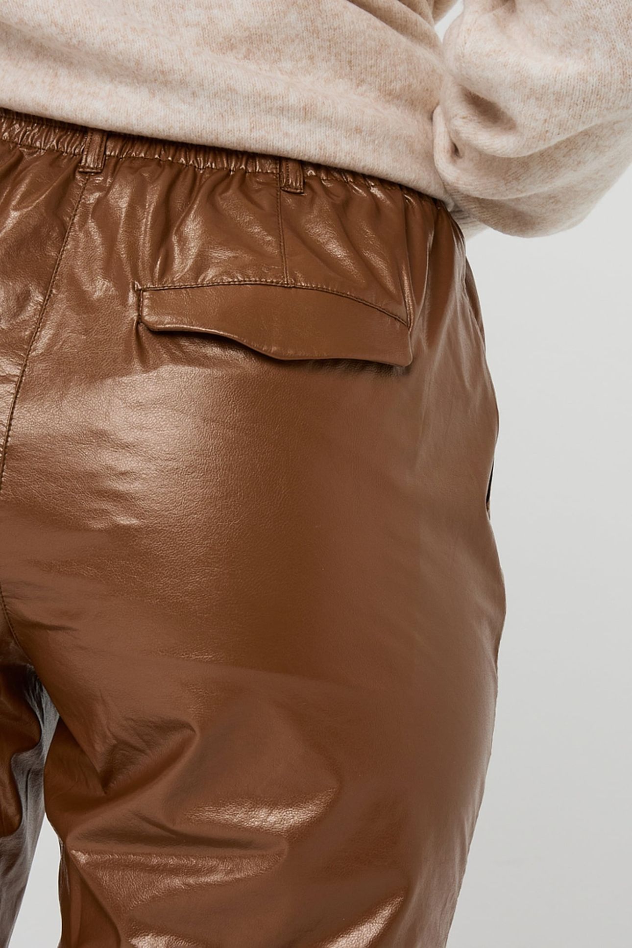 TROUSERS METALLIC PU BRONZE METALLIC 9