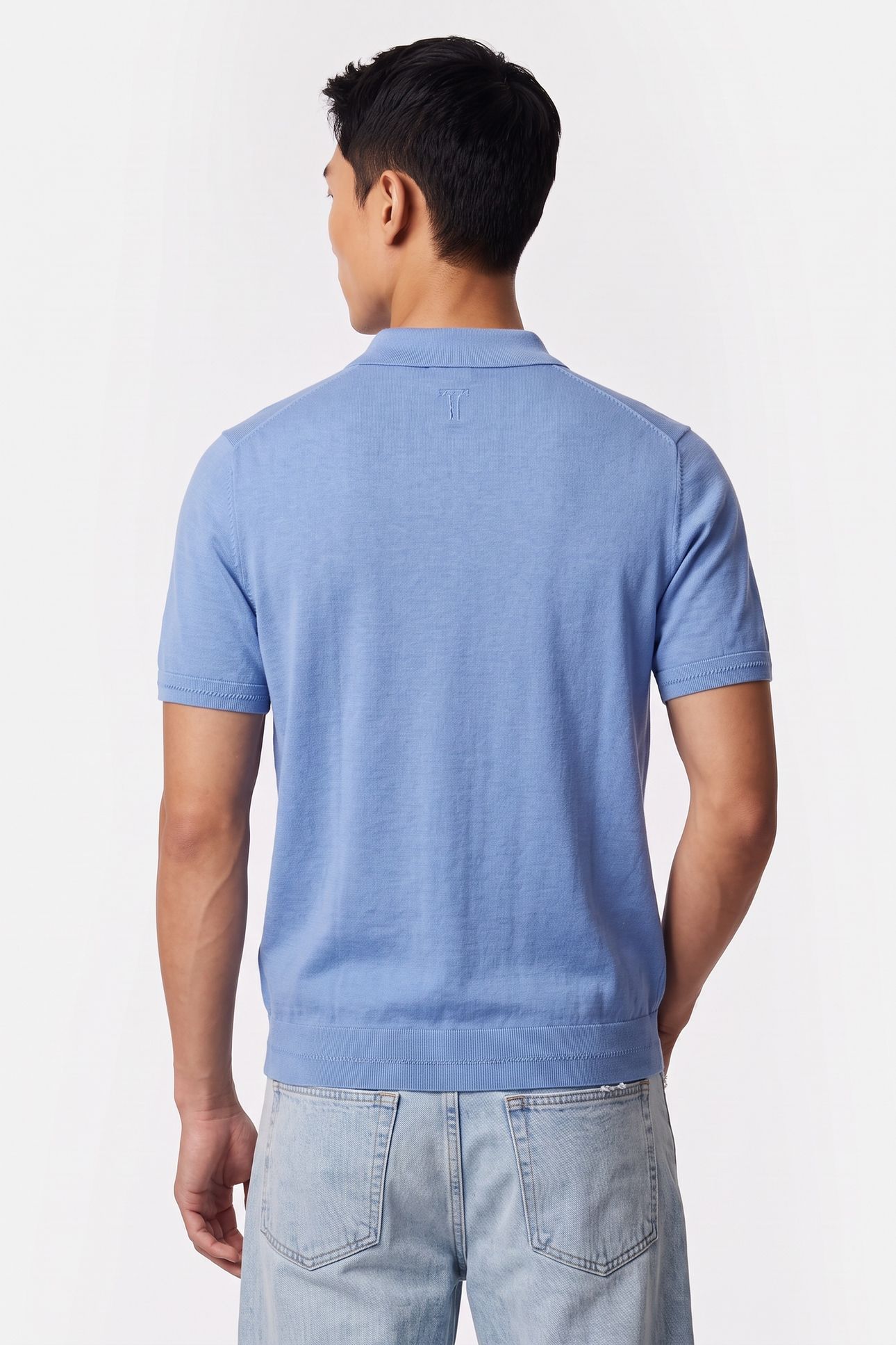 SS SILK COTTON POLO SKY-BLUE 2
