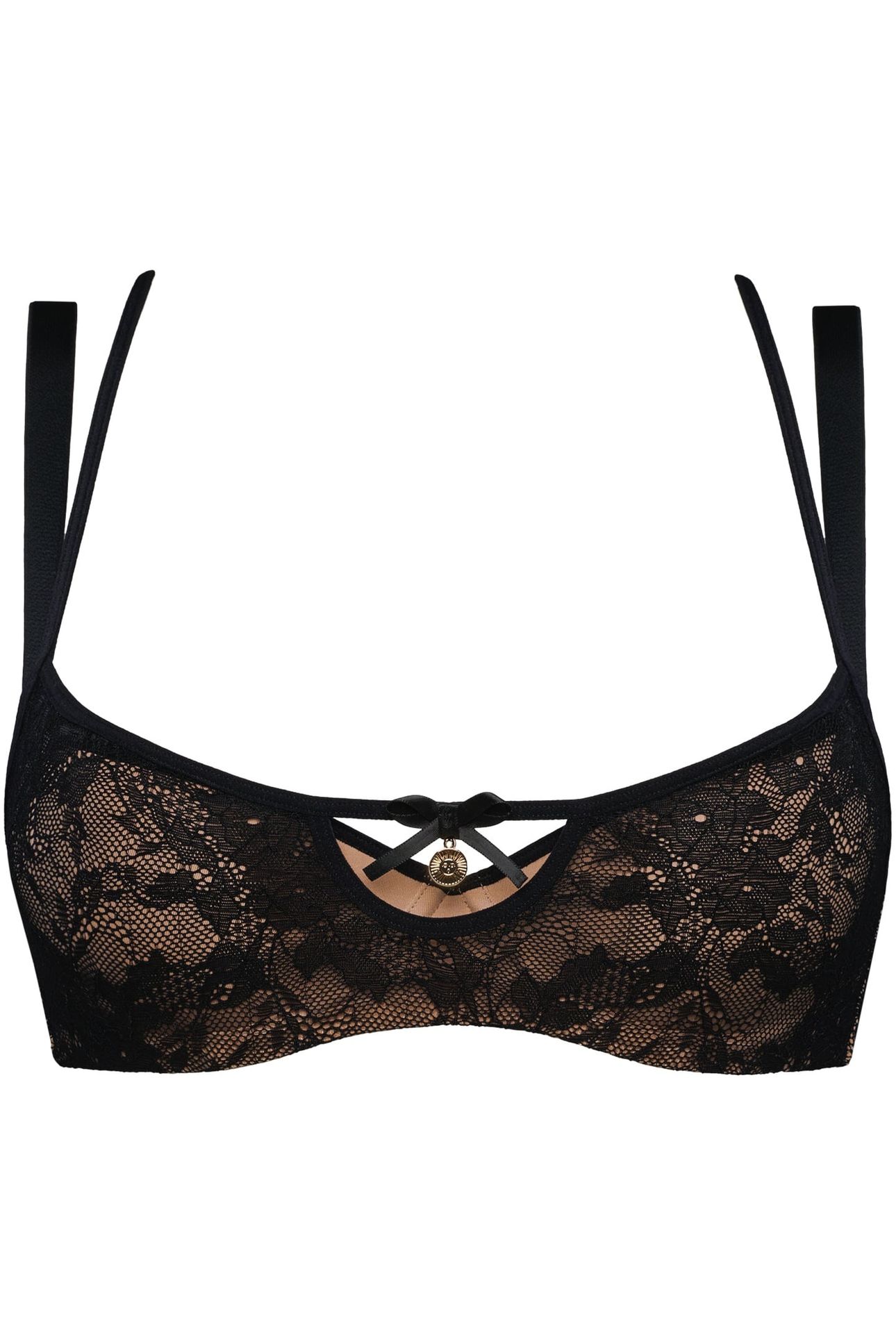 QUEEN OF WANDS BLACK AND SAND DEMI BRA 3