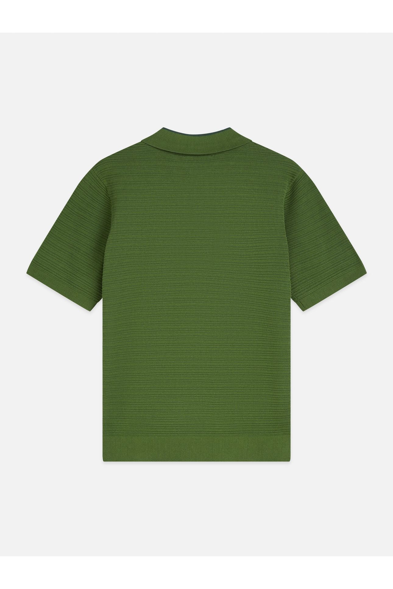 STRUCTURED KNITTED REGULARFIT POLO DARK GREEN 2
