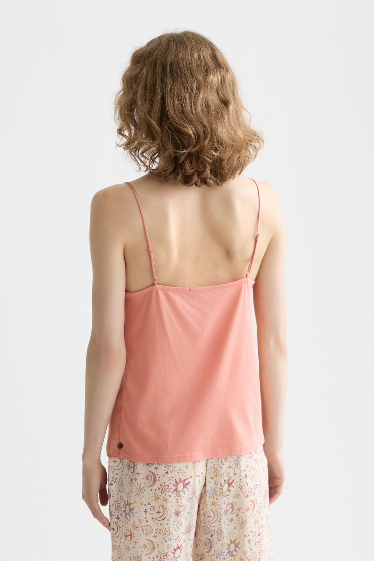 SINGLET WOVEN FRONT JERSEY BACK TANK CANYON CLAY 2