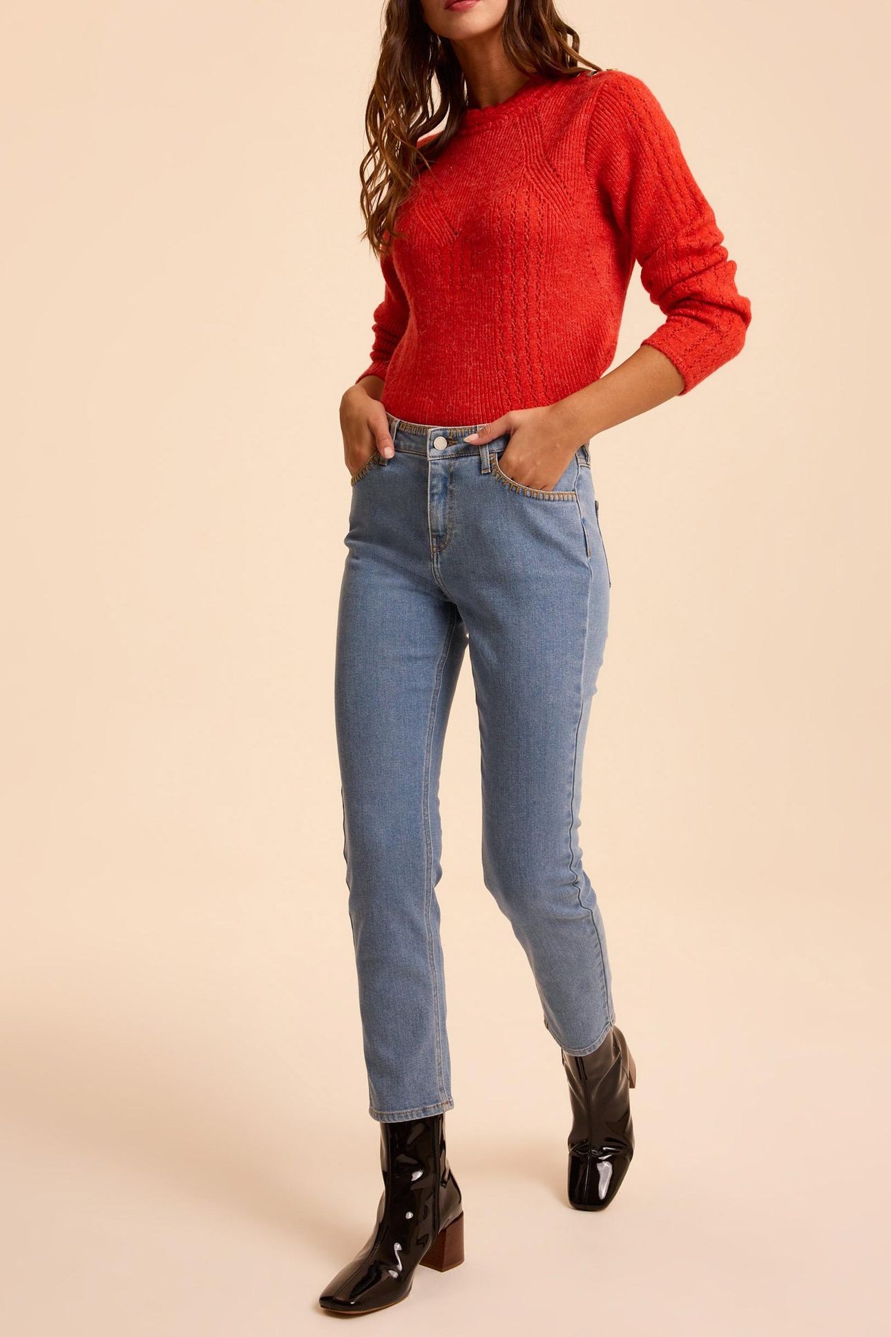 STRAIGHT BLUE JEANS HELENA 3