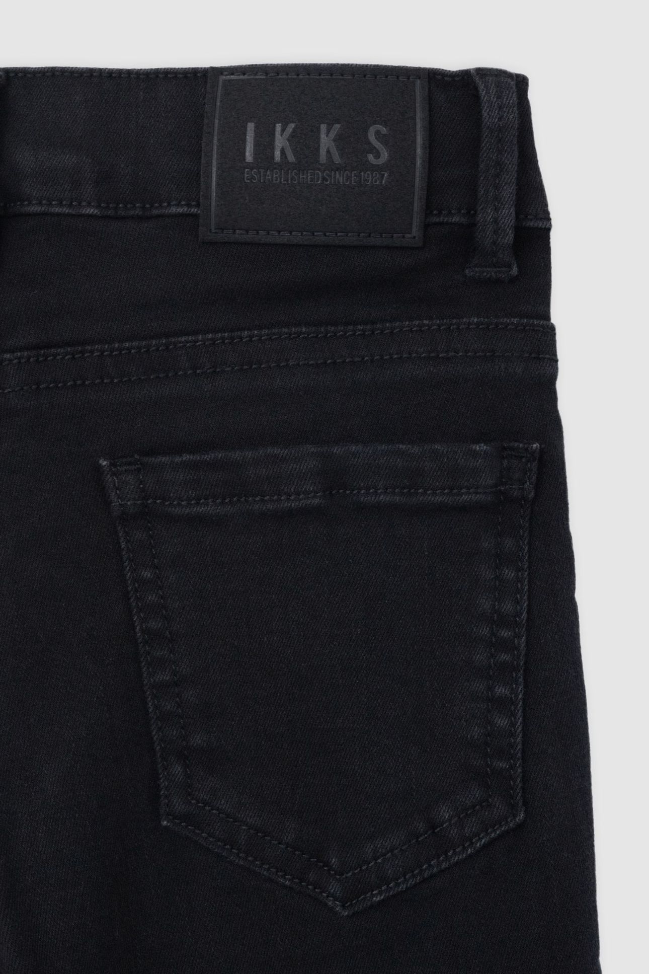 BOY'S BLACK SLIM JEANS WITH REMOVABLE BRAIDED WAISTBAND 6