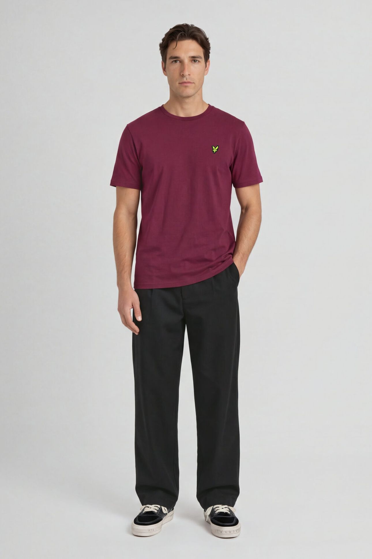 PLAIN T-SHIRT RICH BURGUNDY 3
