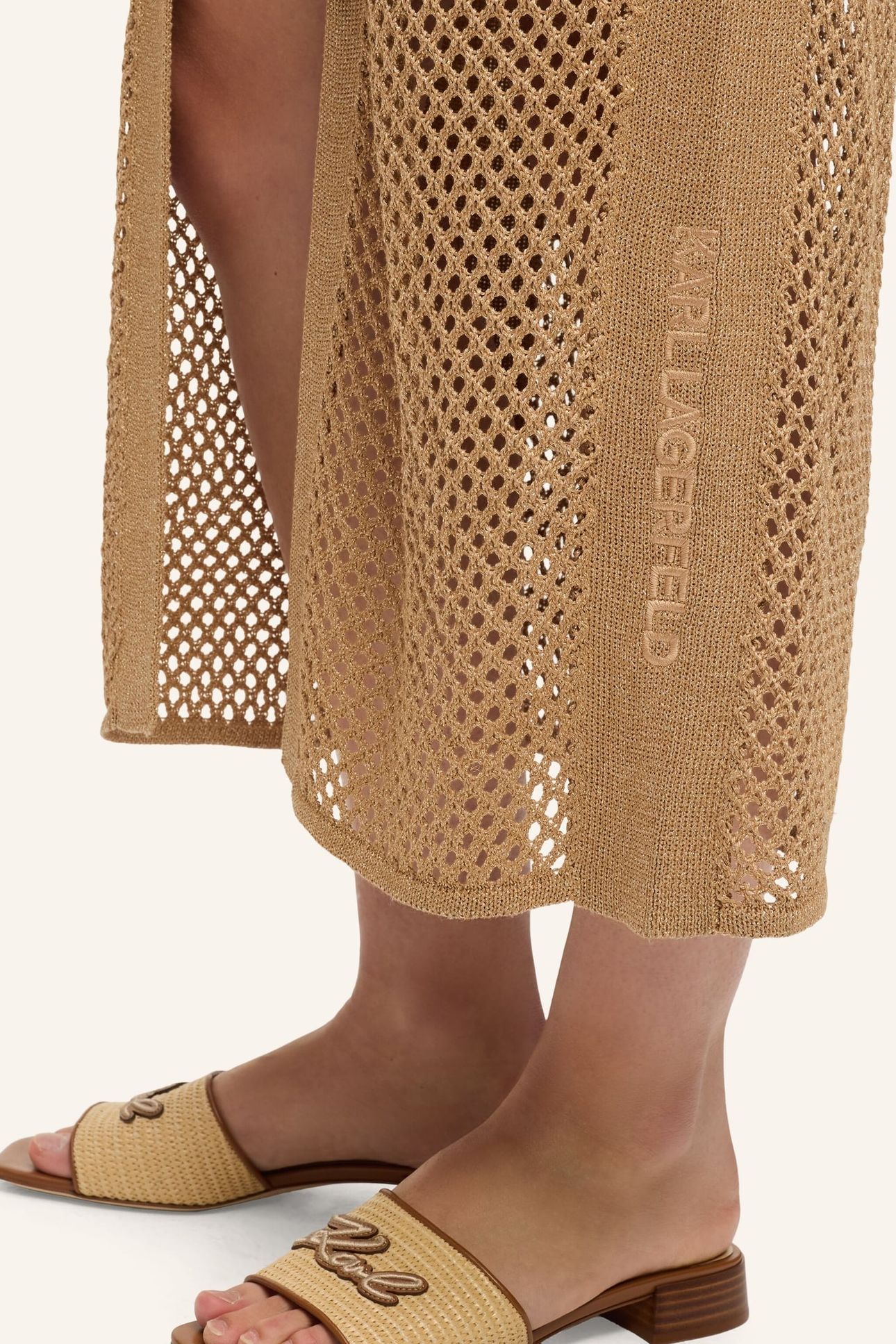 CROCHET KNIT DRESS NOUGAT 6
