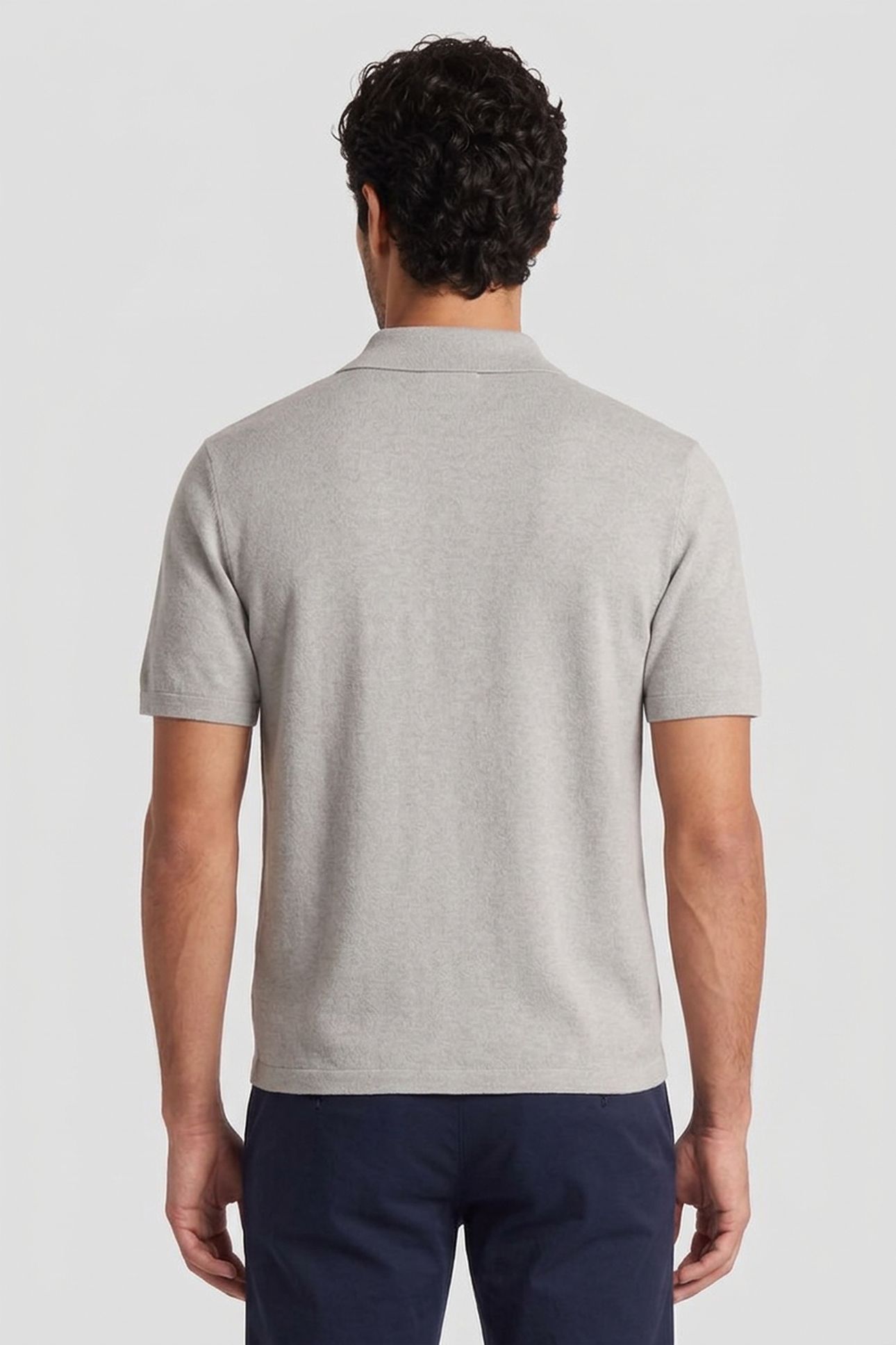 UNISEX POLO HEATHERED GREY 3