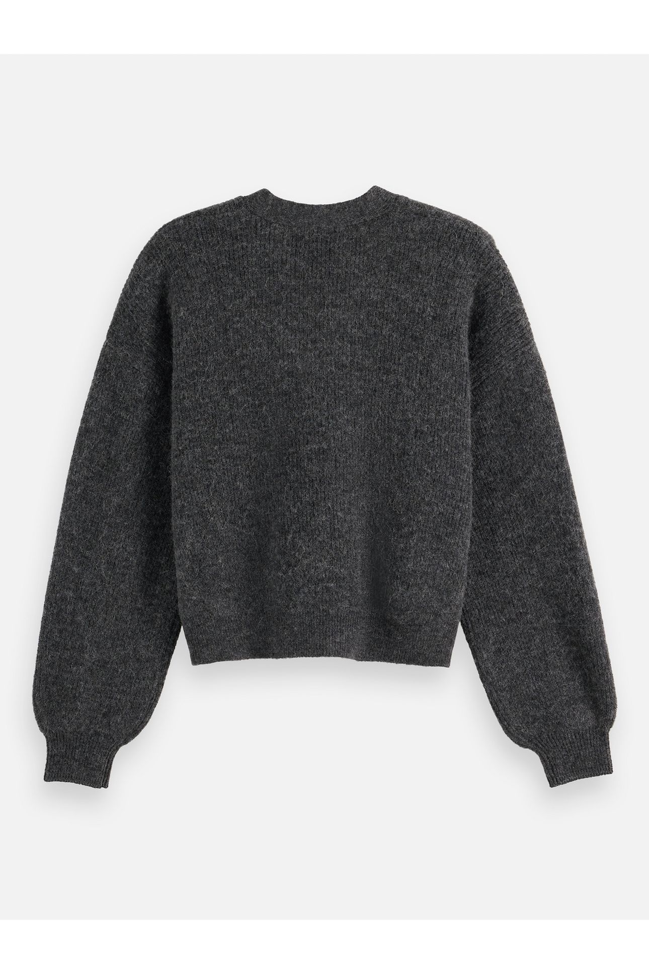 CORE FUZZY RELAXED CARDIGAN MEDIUM GREY 5