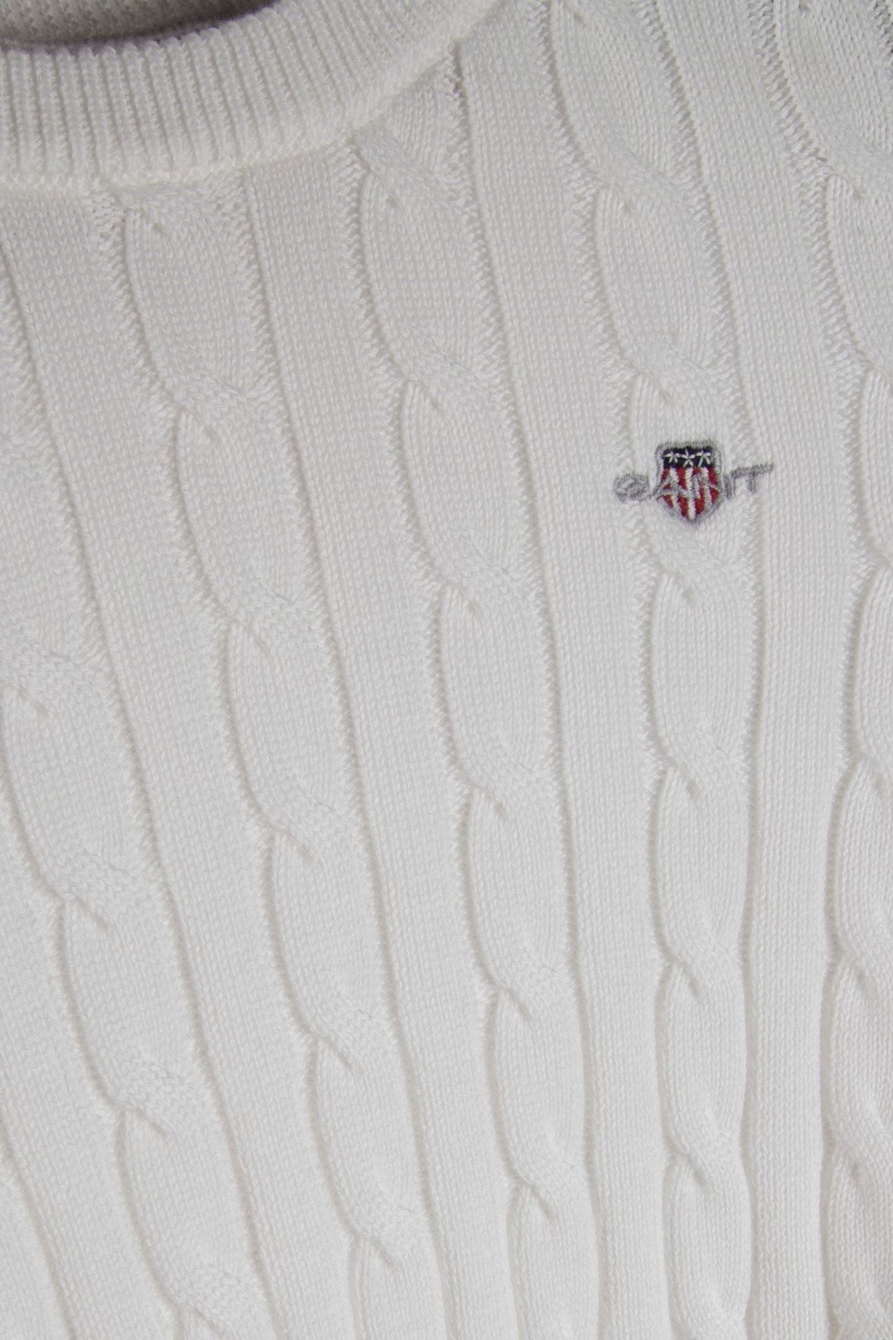 KIDS GIRLS SHIELD CABLE KNIT JUMPER WHITE 4
