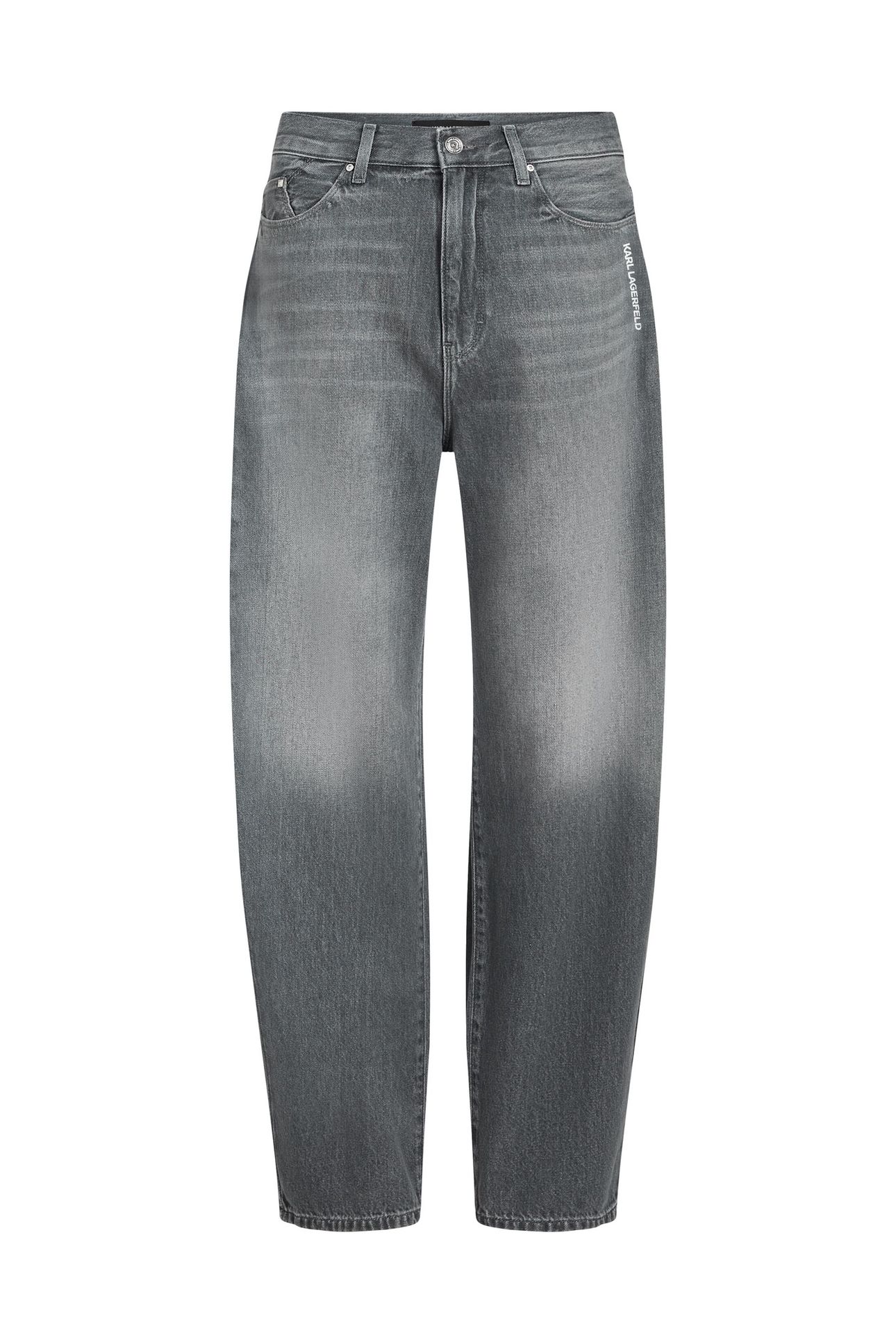 IKON BARREL DENIM PANTS WASHED LIGHT GREY 4