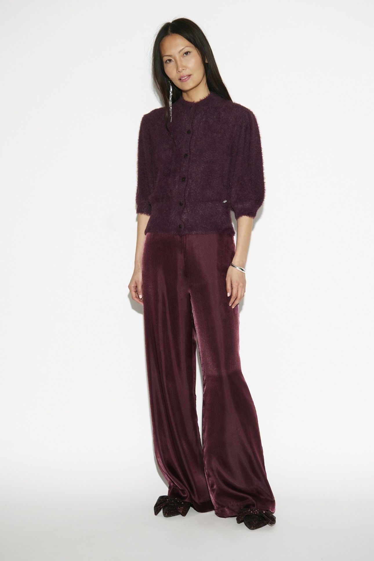 OLEXA ORGANZA PANTS MULBERRY RED 1