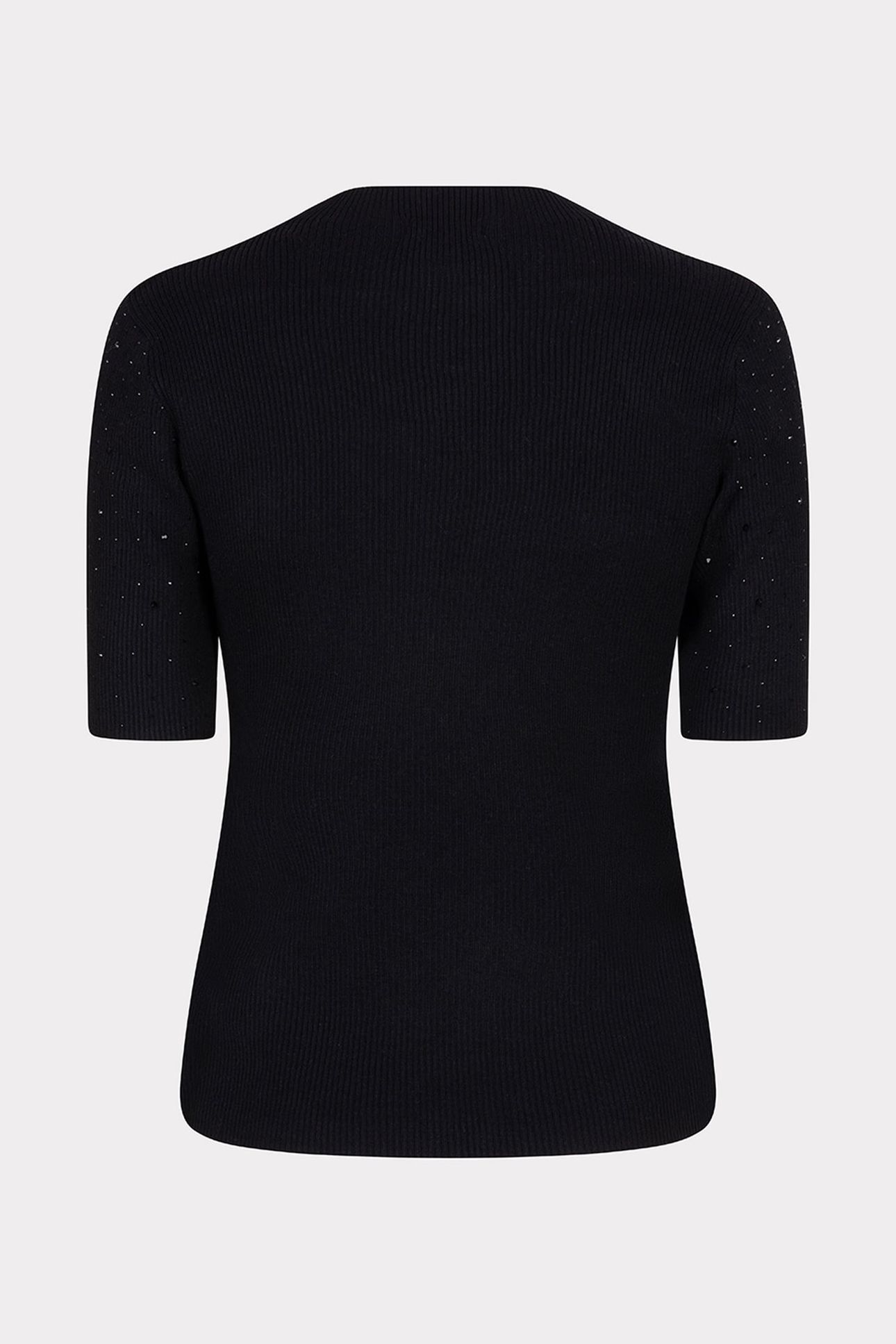 TOP RIB S/SLVE STUDS BLACK 5