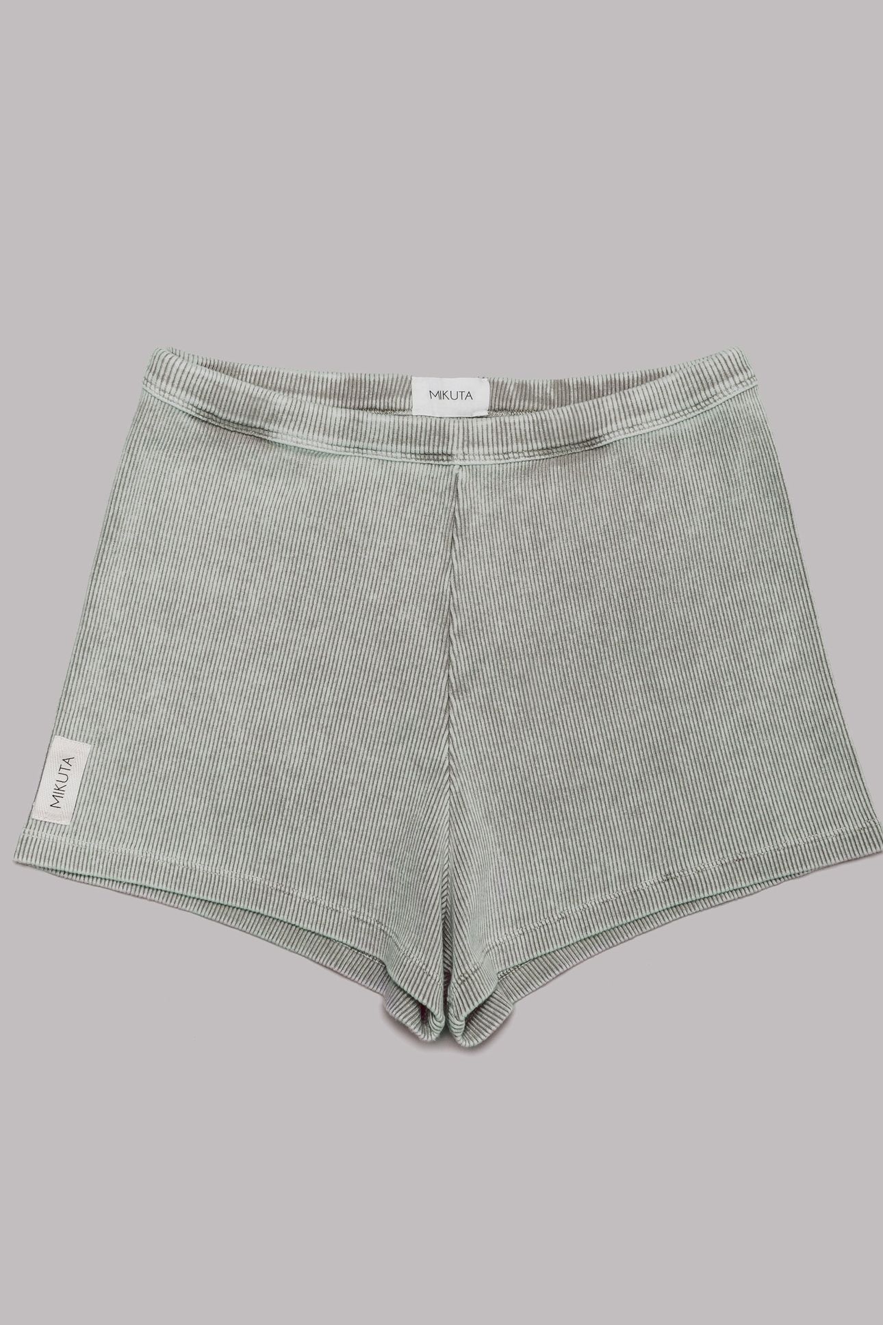 THE GREEN RIBBED SHORTS 3