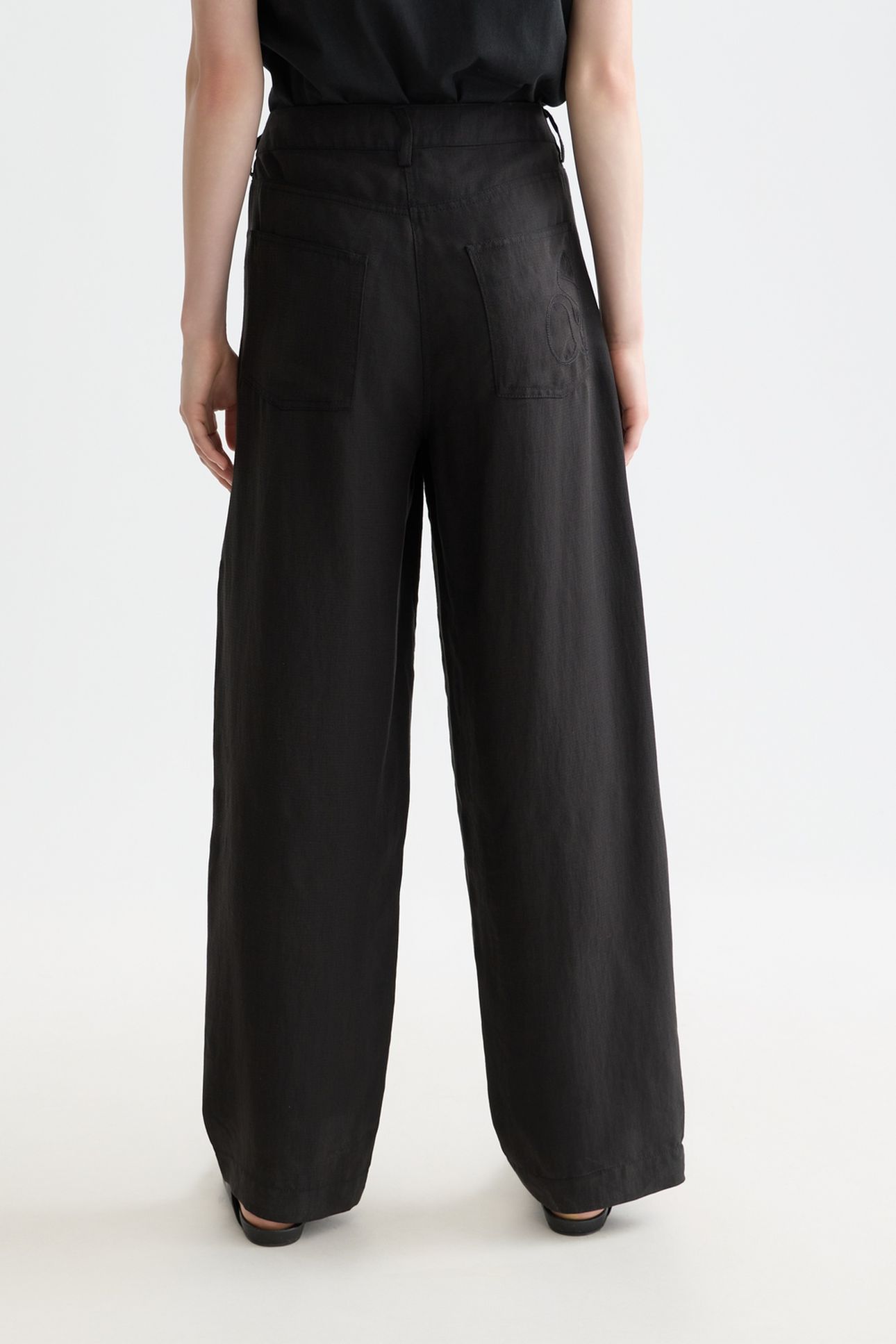LOTUS - HIGH RISE BARREL LEG TWILL PANTS METEORITE 2