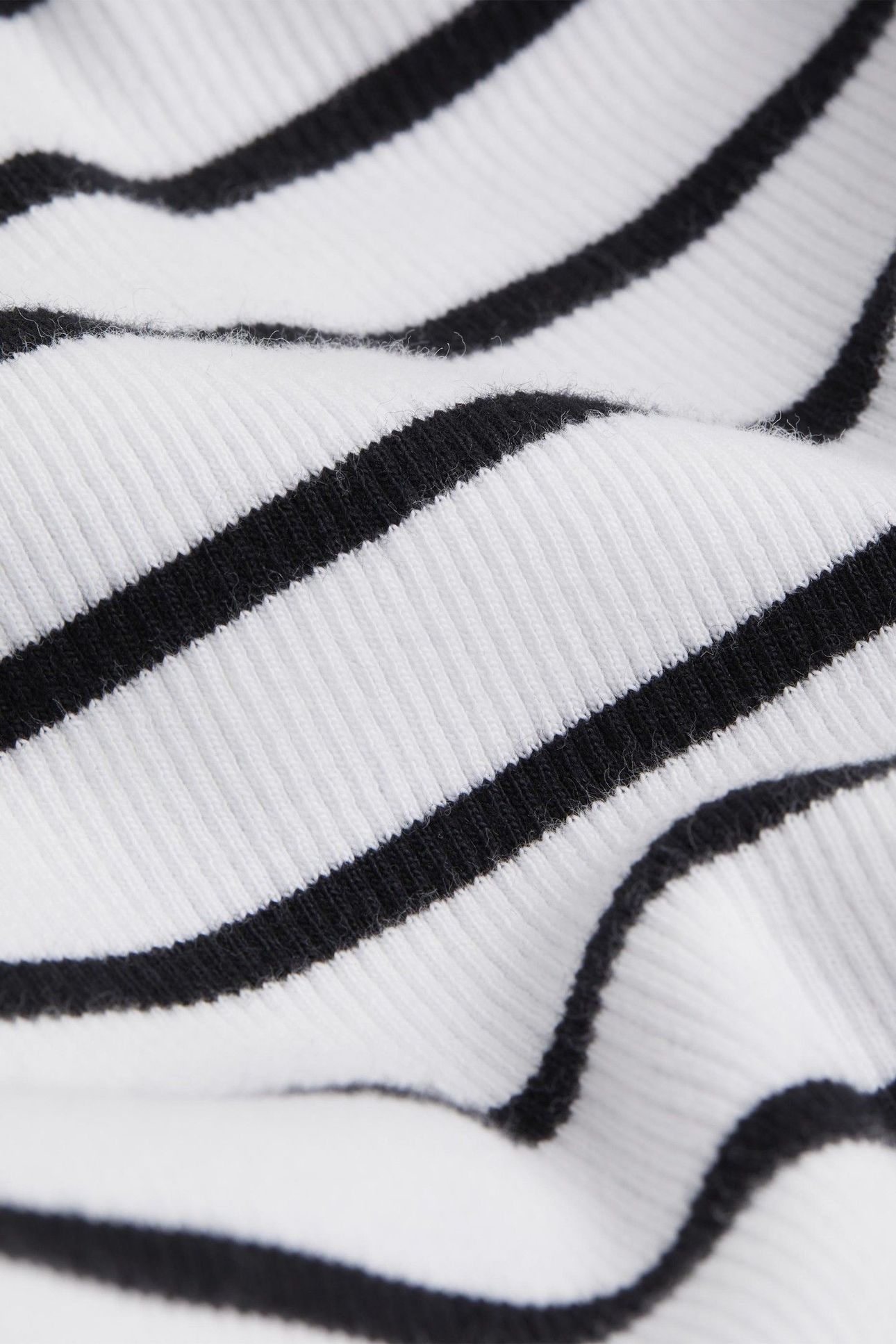 WOVEN LABEL RIB TANK BLACK/BRIGHT WHITE STRIPED 3